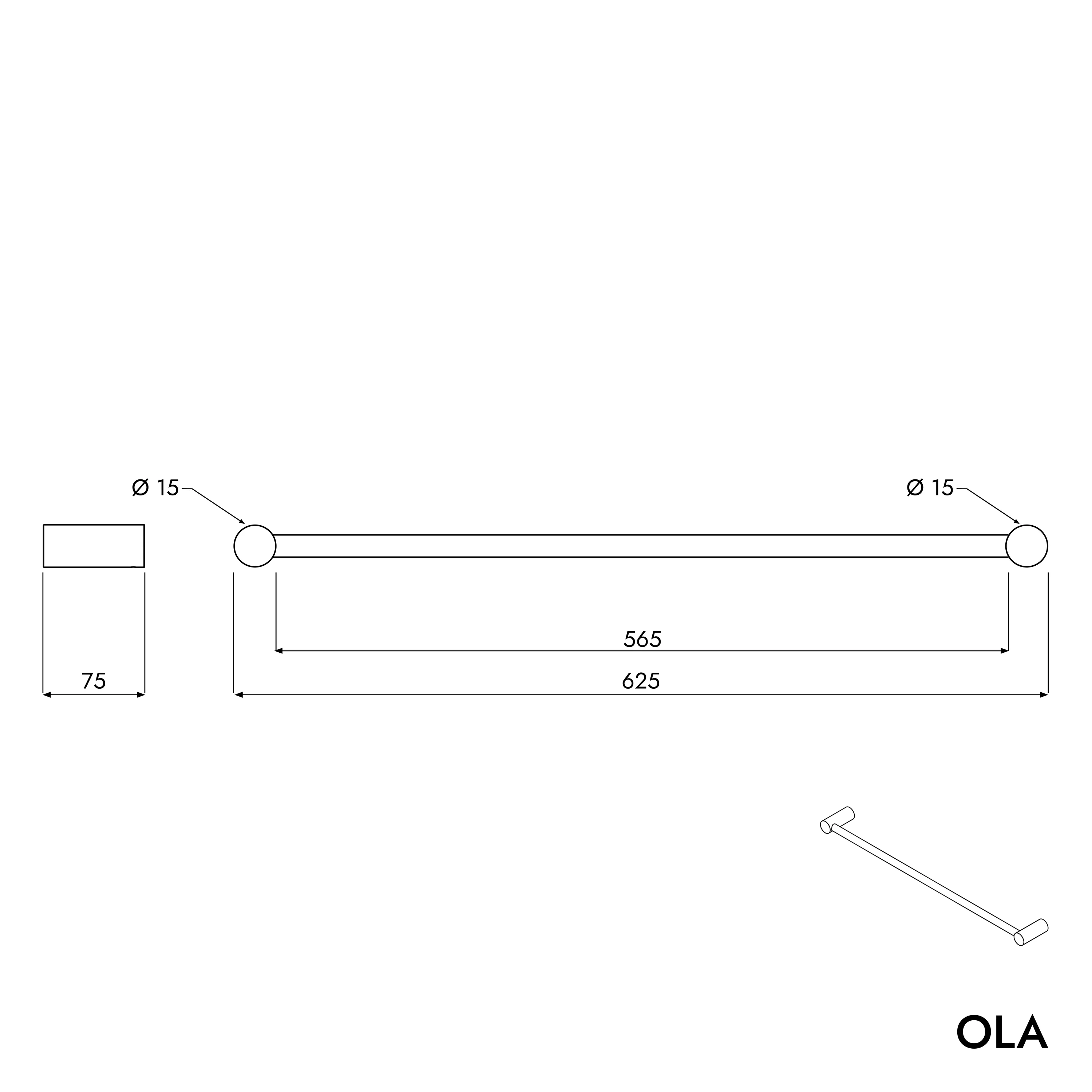 Badhandduksstång OLA - Image 9