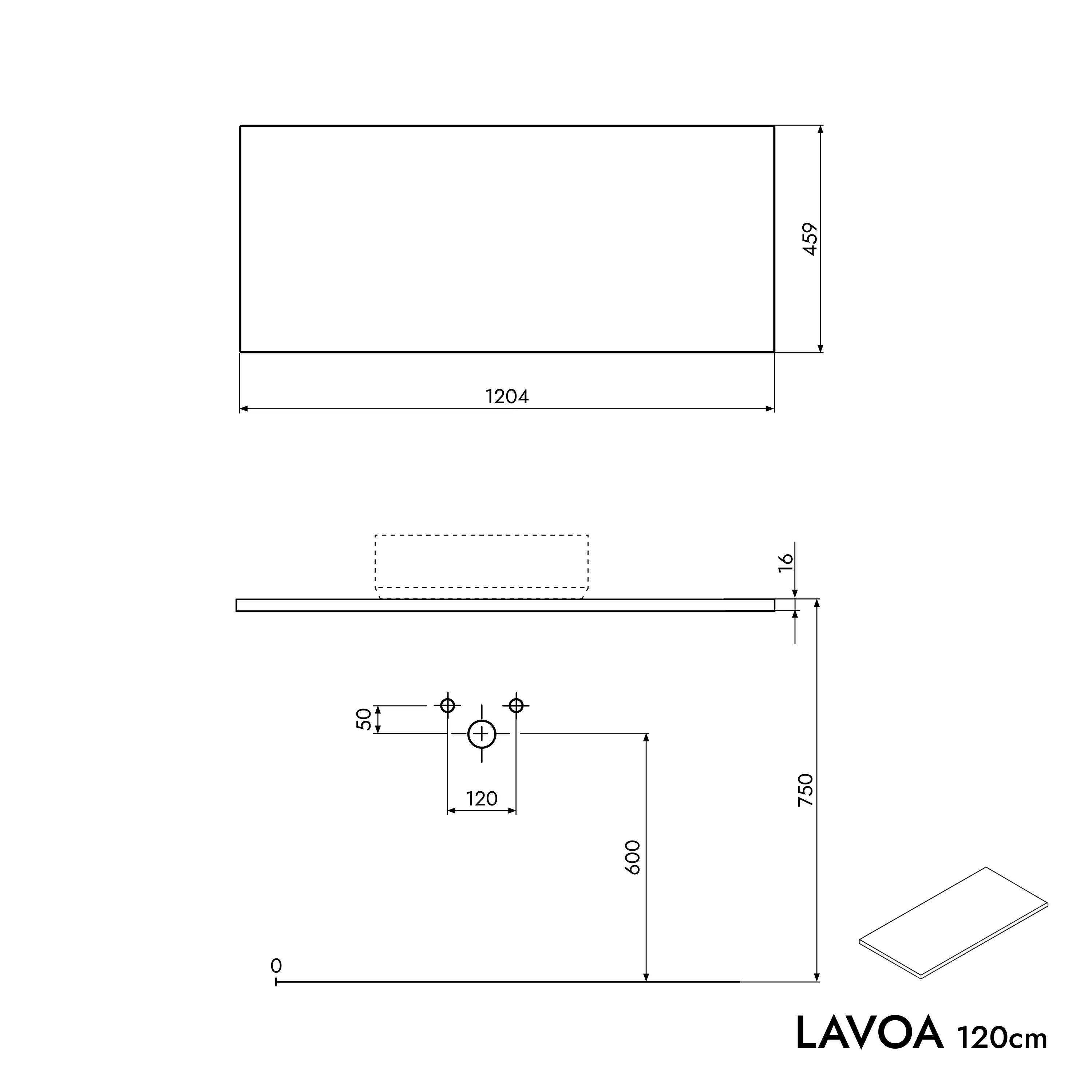 Badmöbel Unterschrank LAVOA 120 cm - Image 92