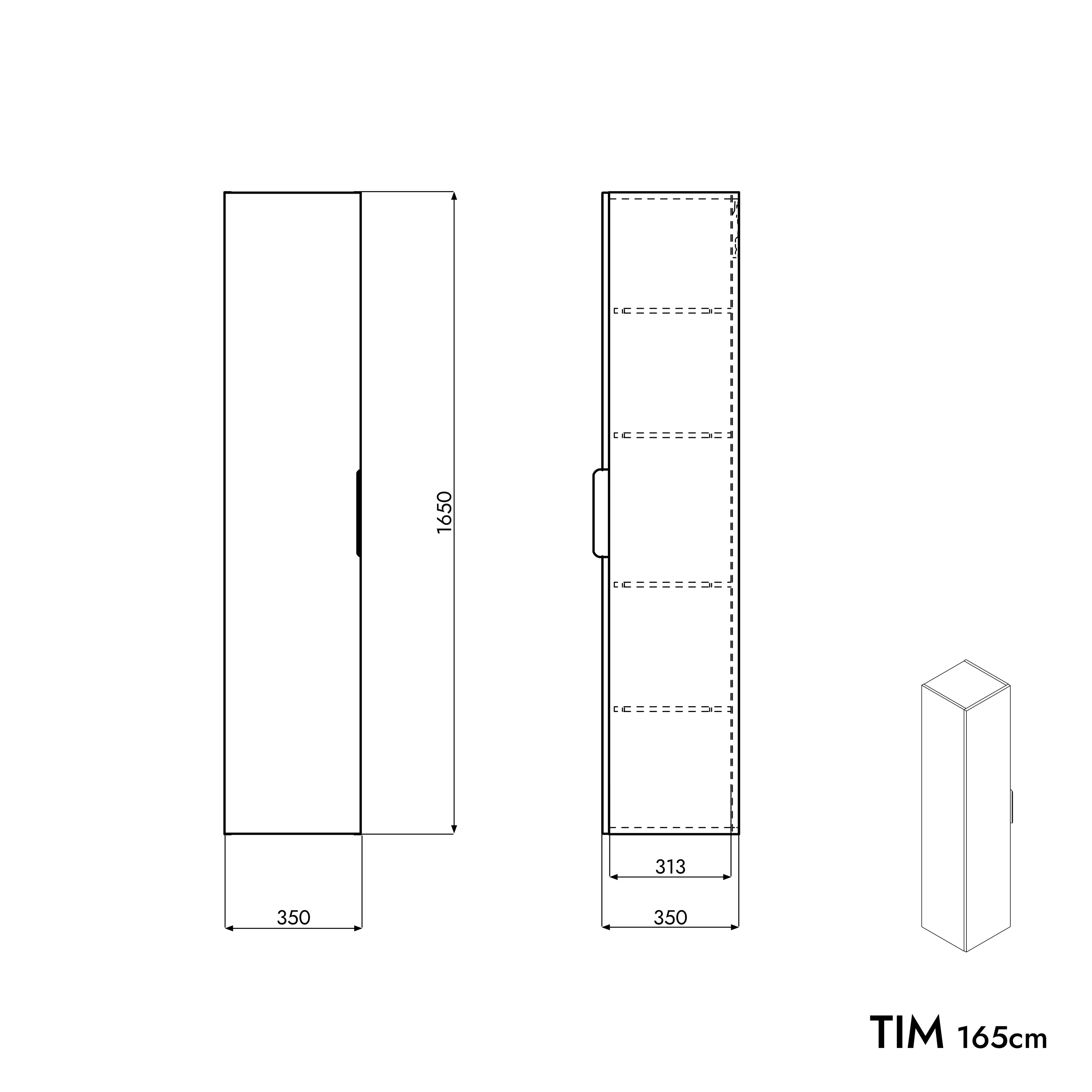 Badrumsmöbel set TIM 60 cm med tvättställ - Image 78