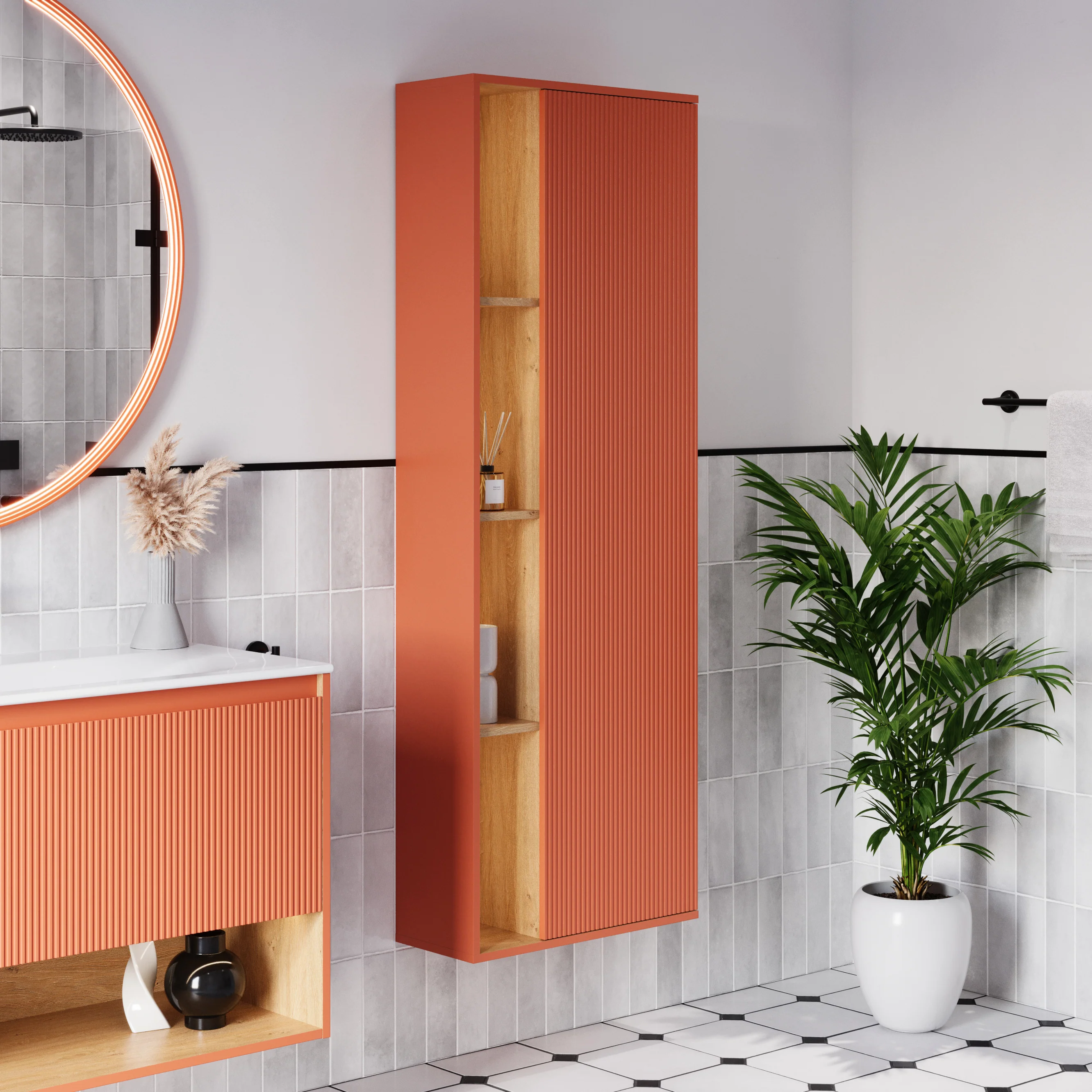 Badrumsmöbel-set BELDIVO 100 cm med tvättställ - Image 42