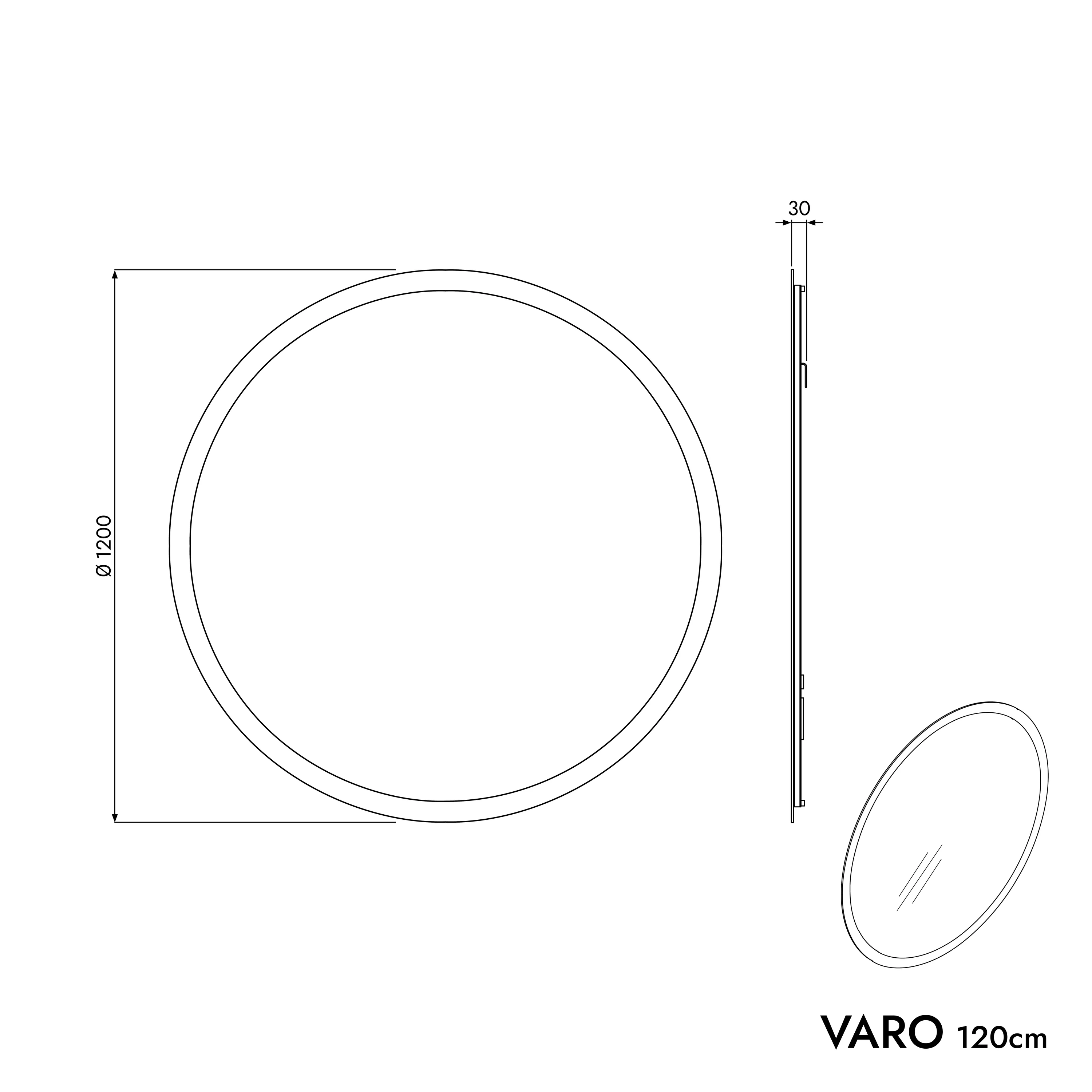 Badrumsmöbelset VIREO 120 cm med dubbel handfat - Image 63