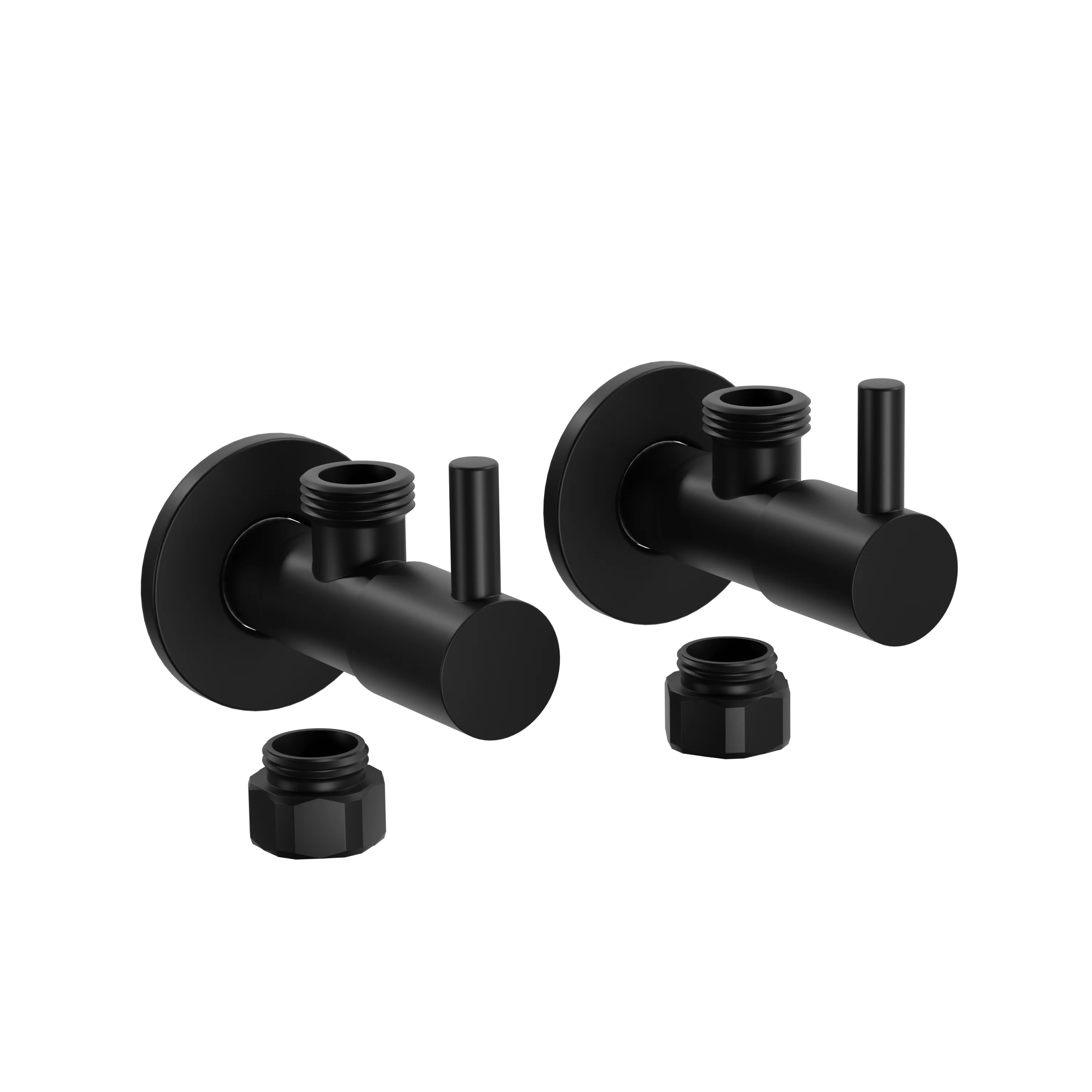 Design-hörnaventil 2-pack - Svart matt