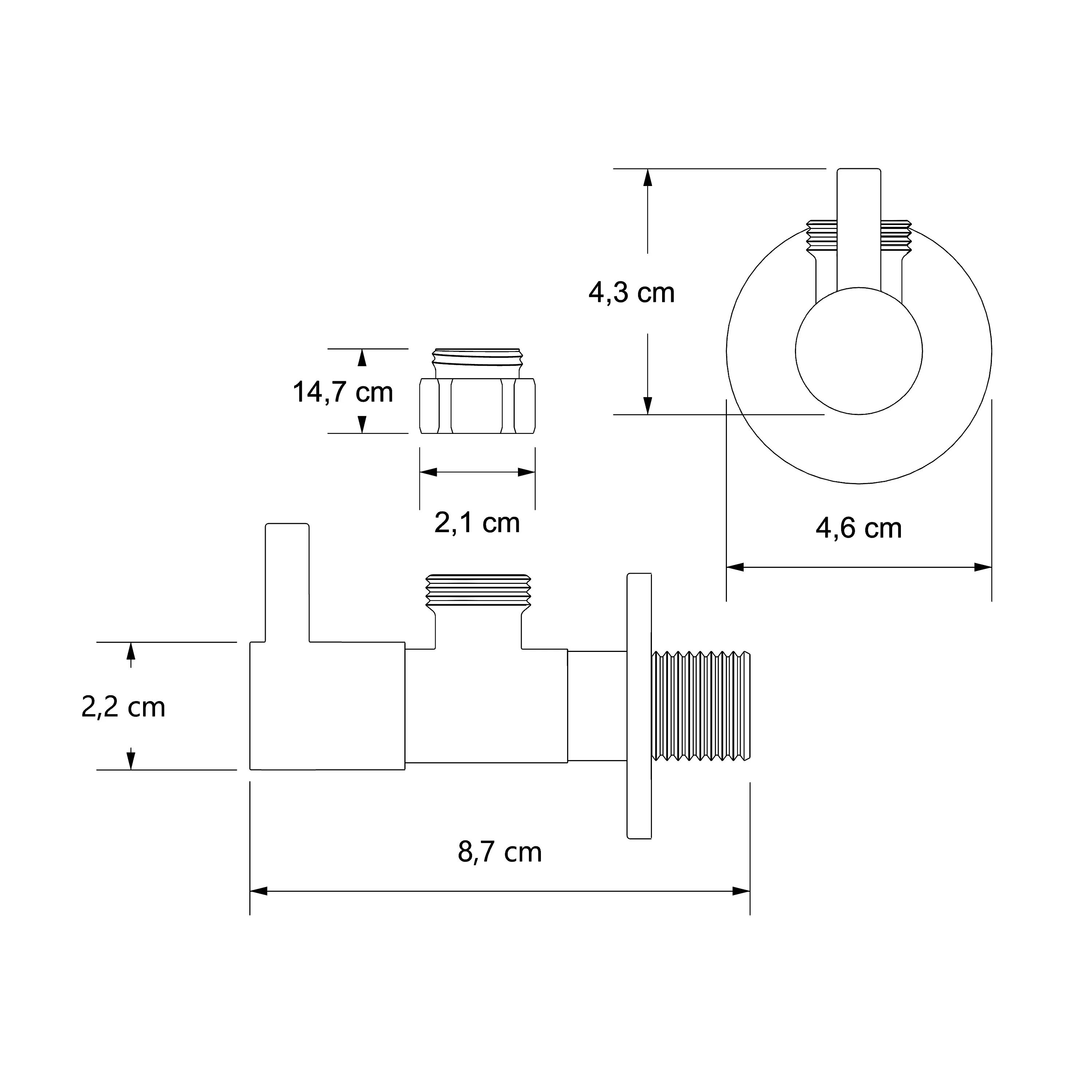 Design-vinkelventil 2-pack - Image 3