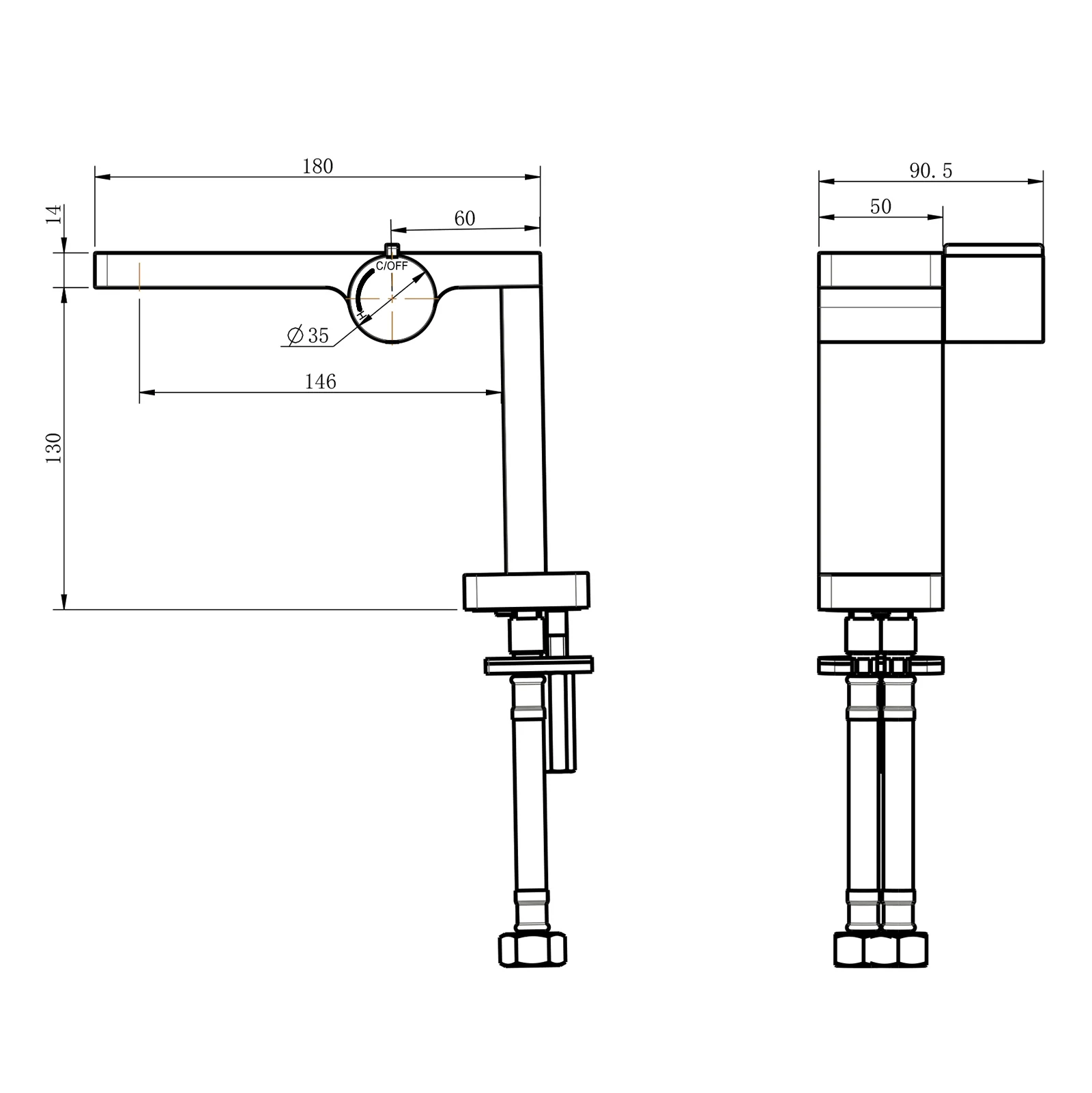 Design tvättställsblandare Tvättställsblandare NT3110G - Image 7