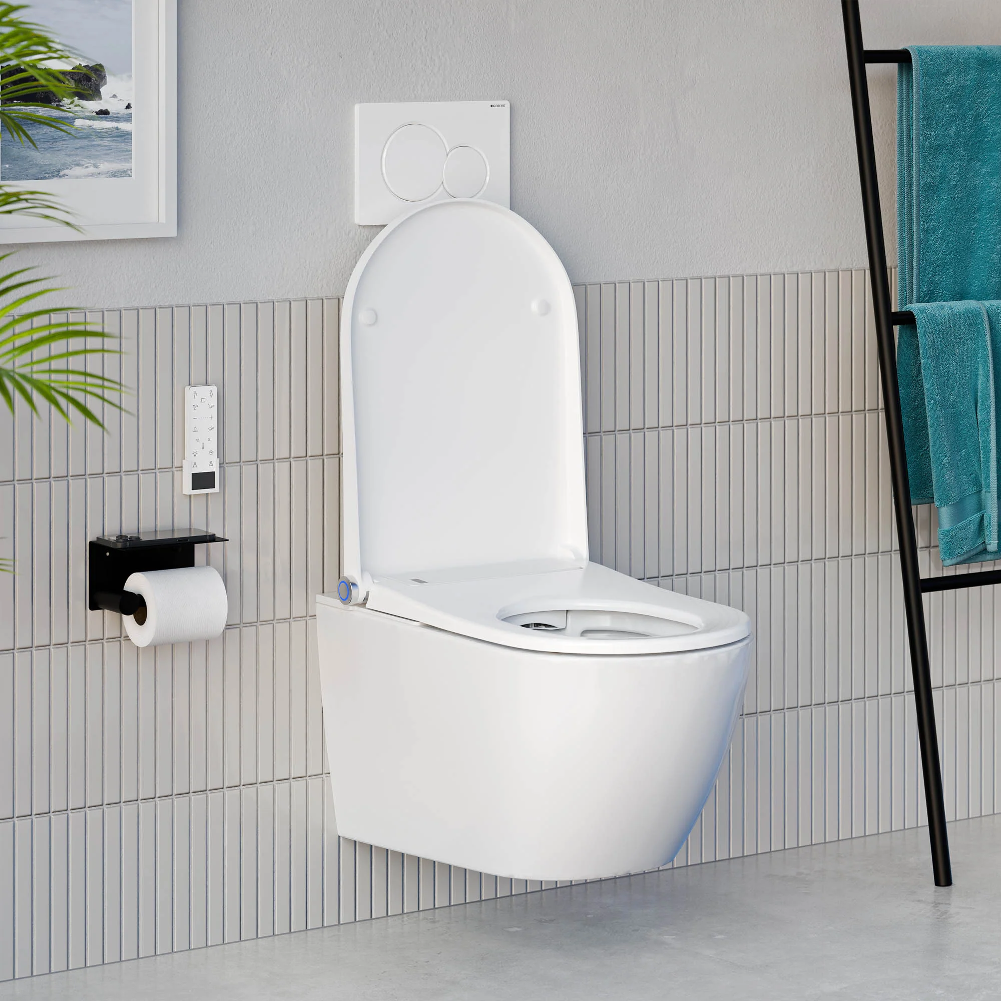 Dusch-WC komplettset PREMIUM 1102 med Geberit Duofix förväggselement