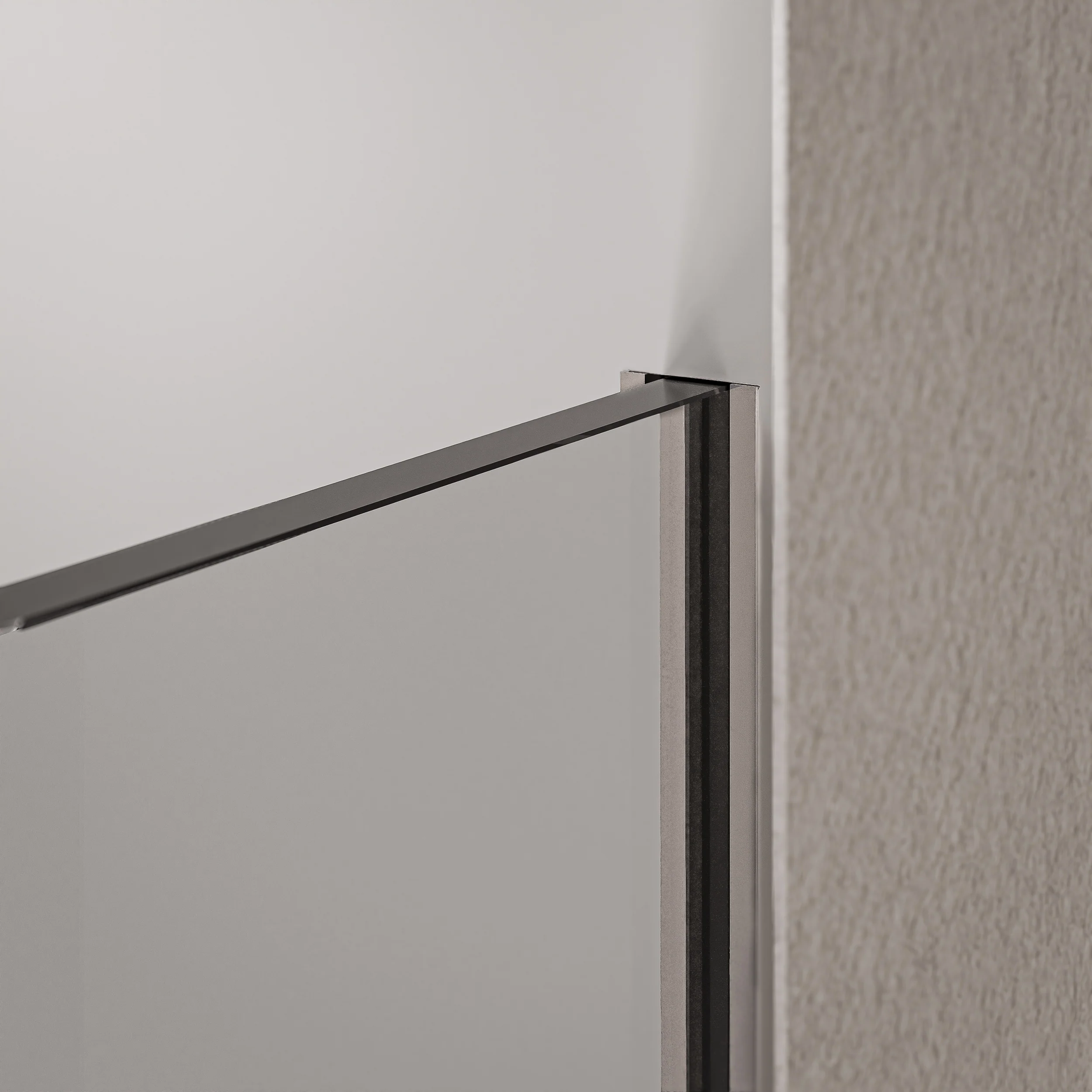 Duschkabin 10mm nano klarglas EX102 - 1 glasvägg rostfri profil krom - bredd valbar - Image 6