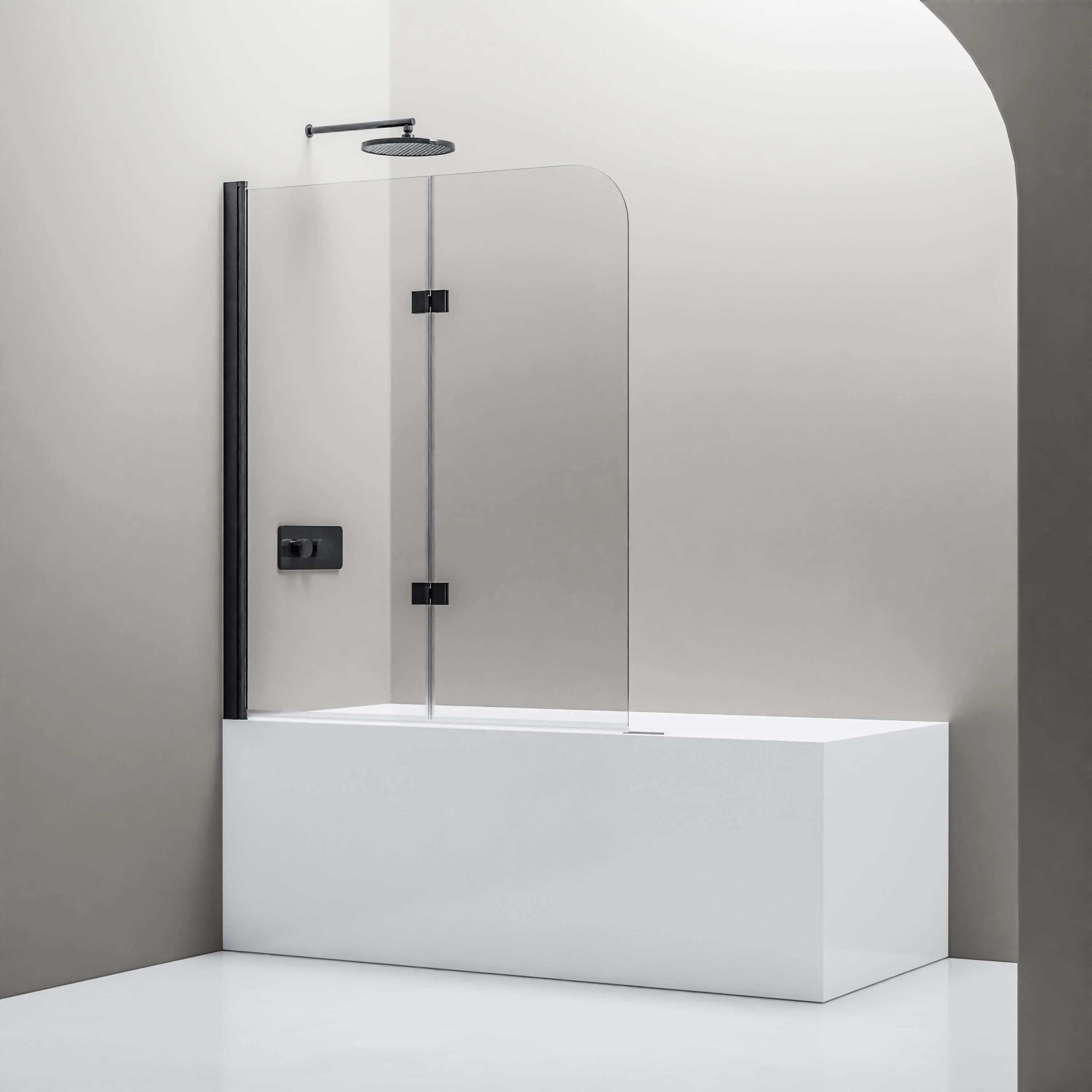 Duschskåp Nano realglas 6mm NT209 - 120 x 140 cm - profilfärg valbar