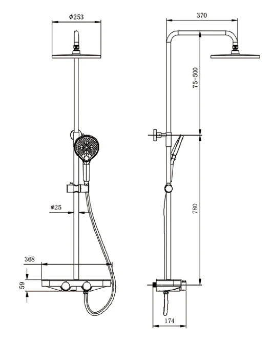 Duschsystem Termostat BS371 - Image 14