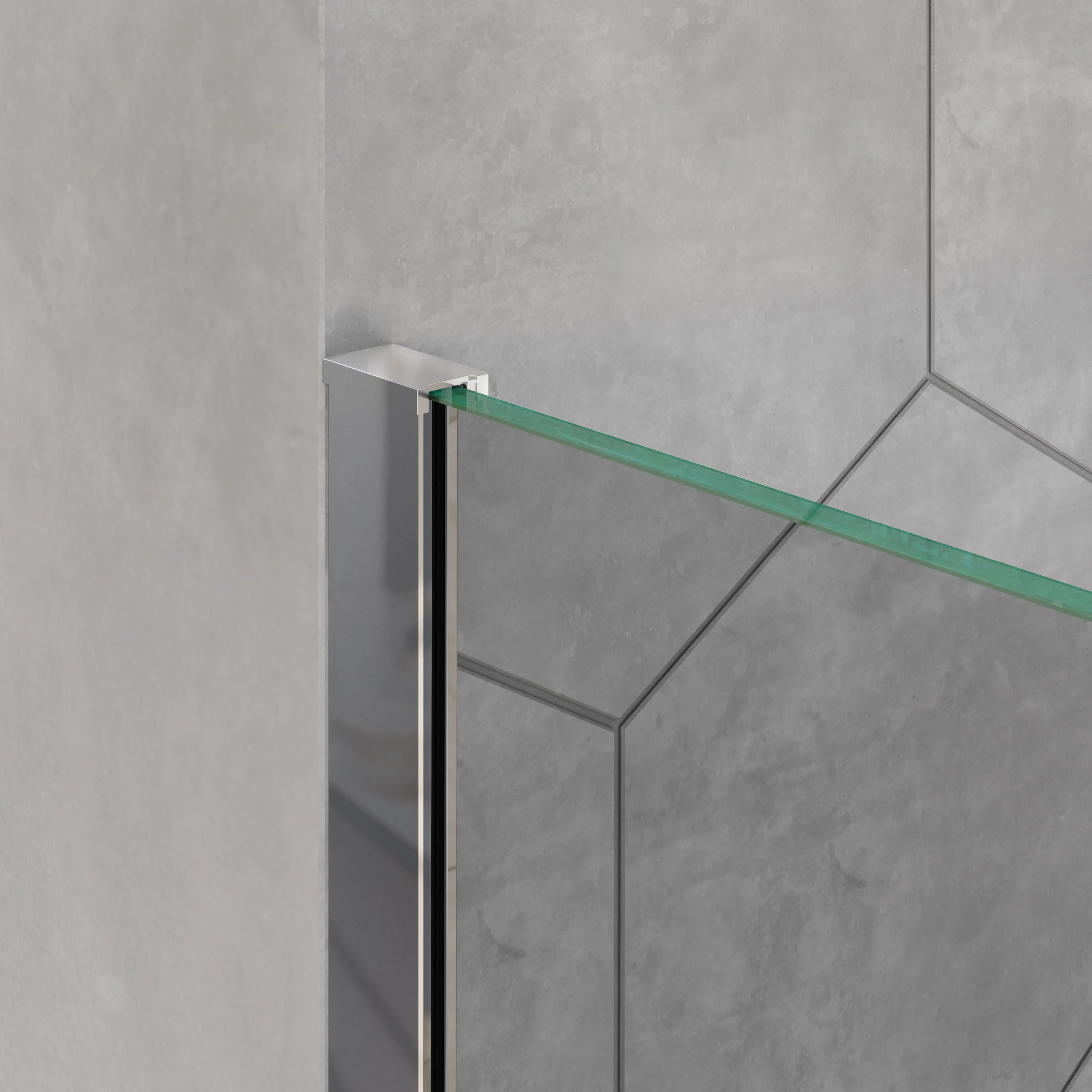 Duschvägg Walk-In Nano äkta glas EX101 - Image 5