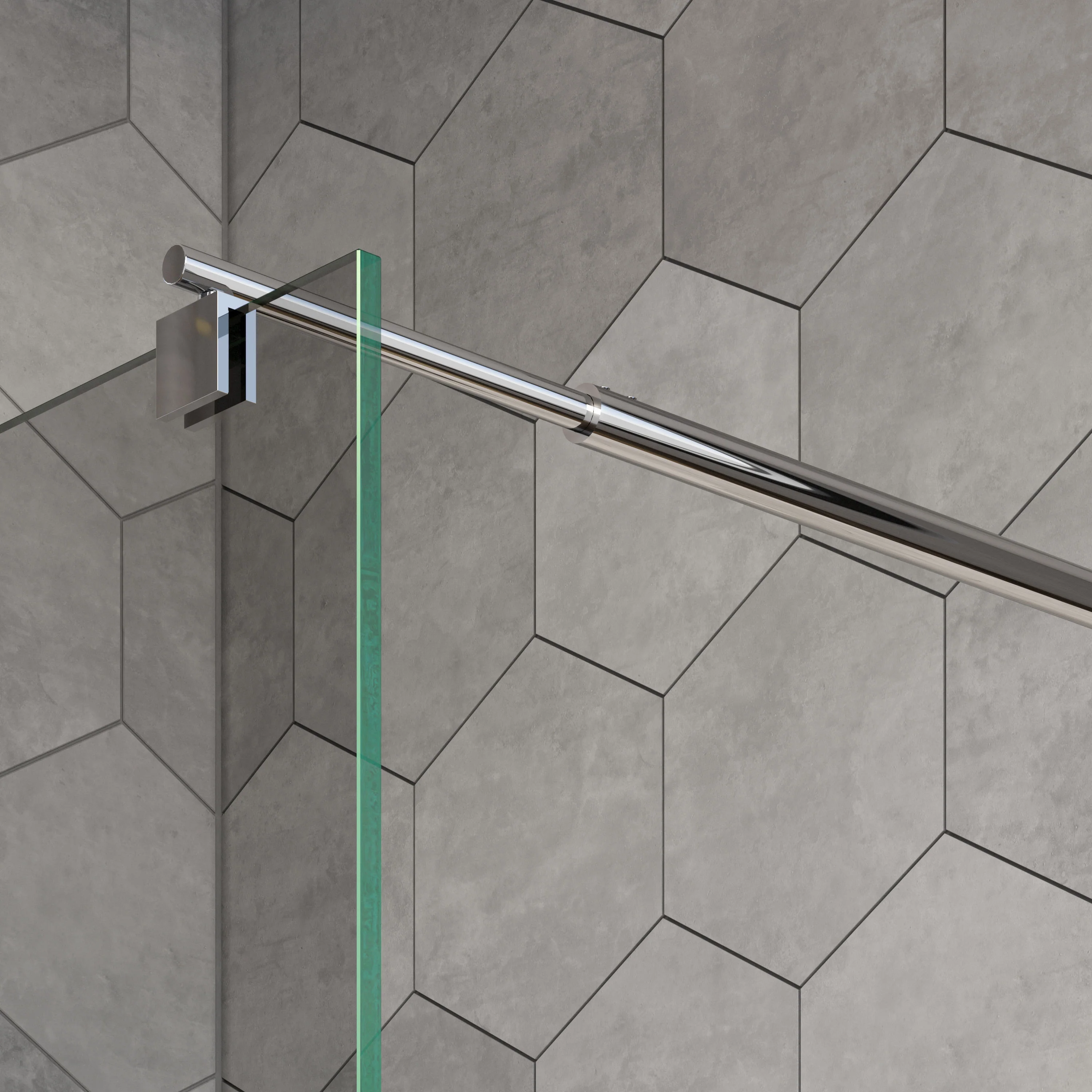Duschvägg Walk-In Nano äkta glas EX101 - Image 6