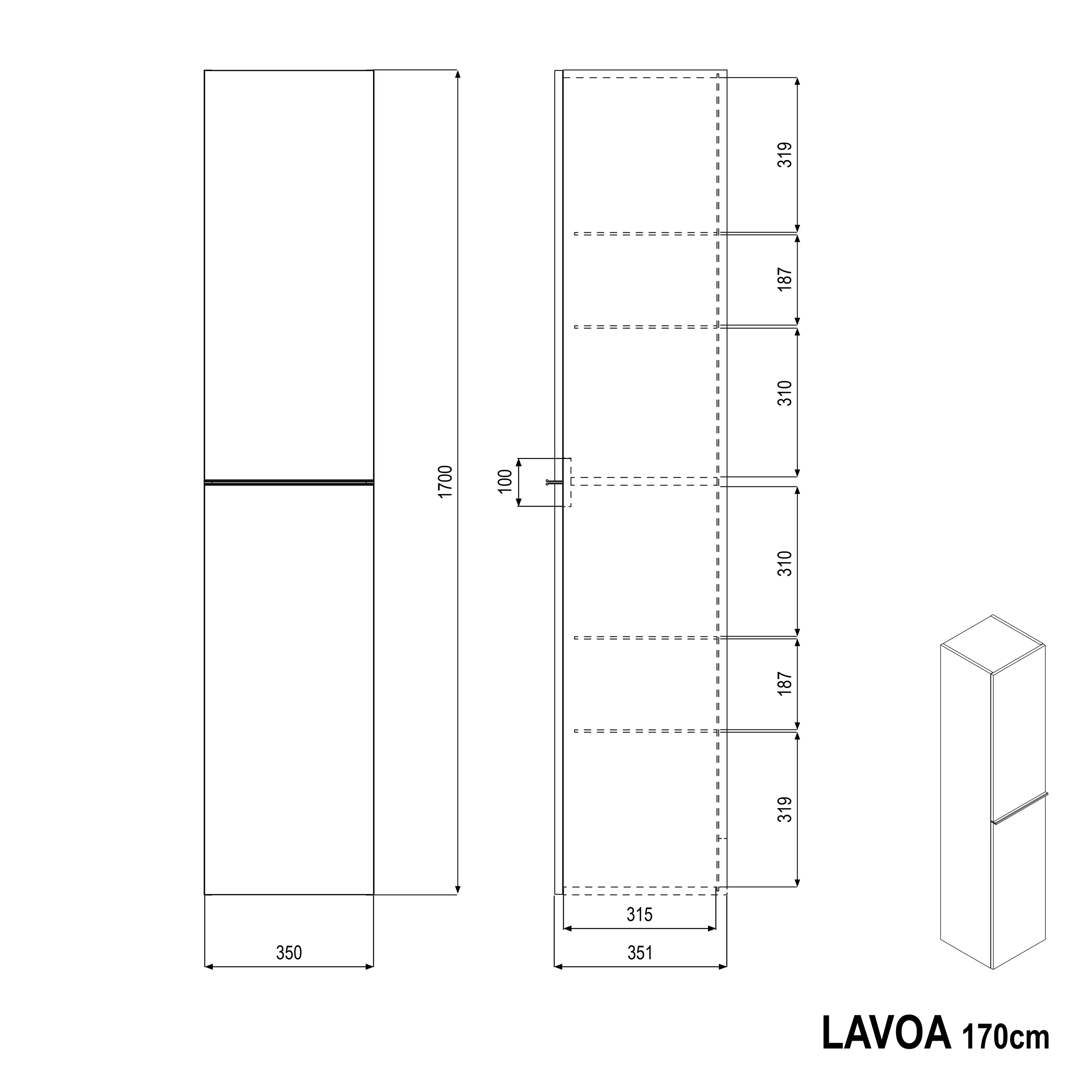Högskåp LAVOA 170 cm - Image 66