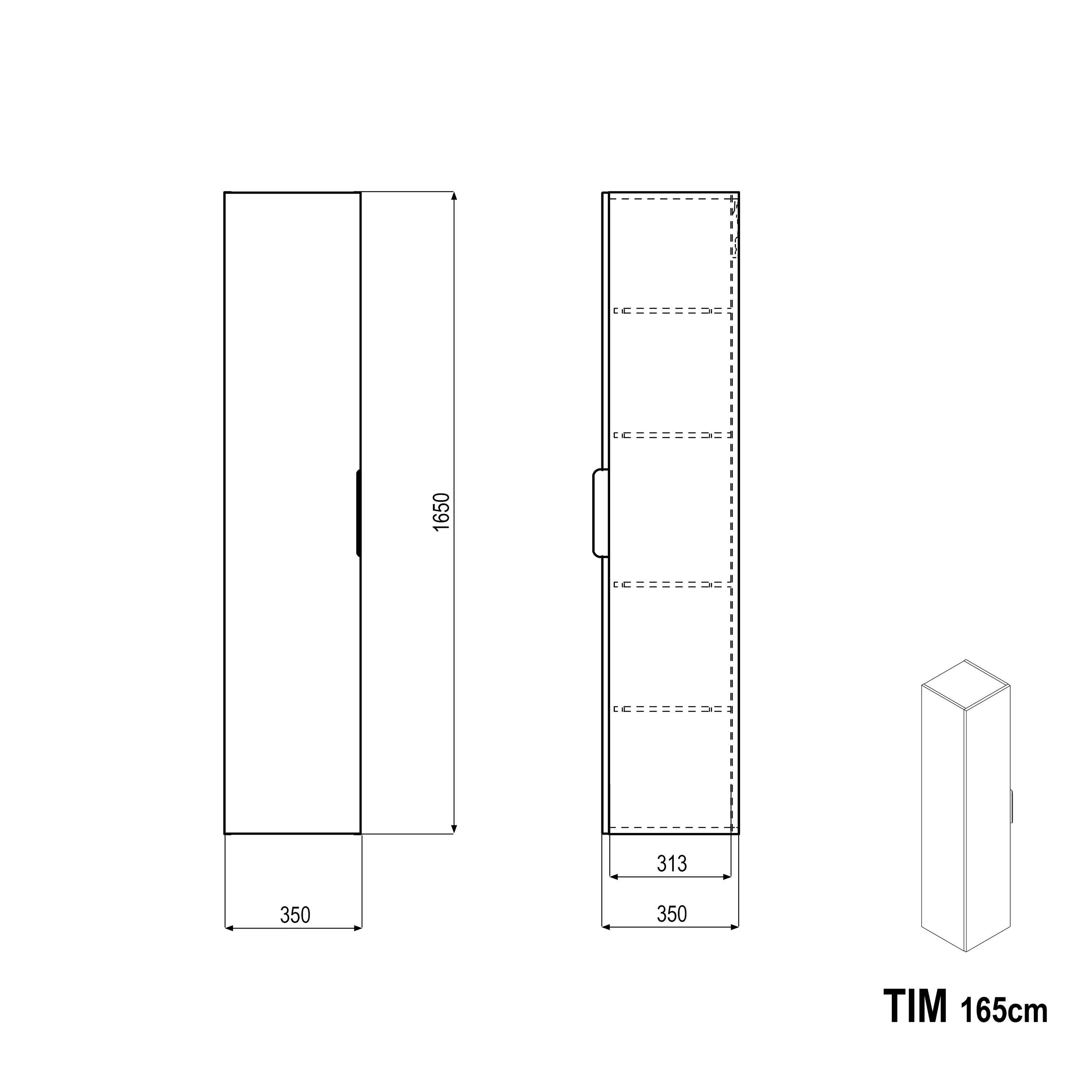 Högskåp TIM 165 cm - Image 23
