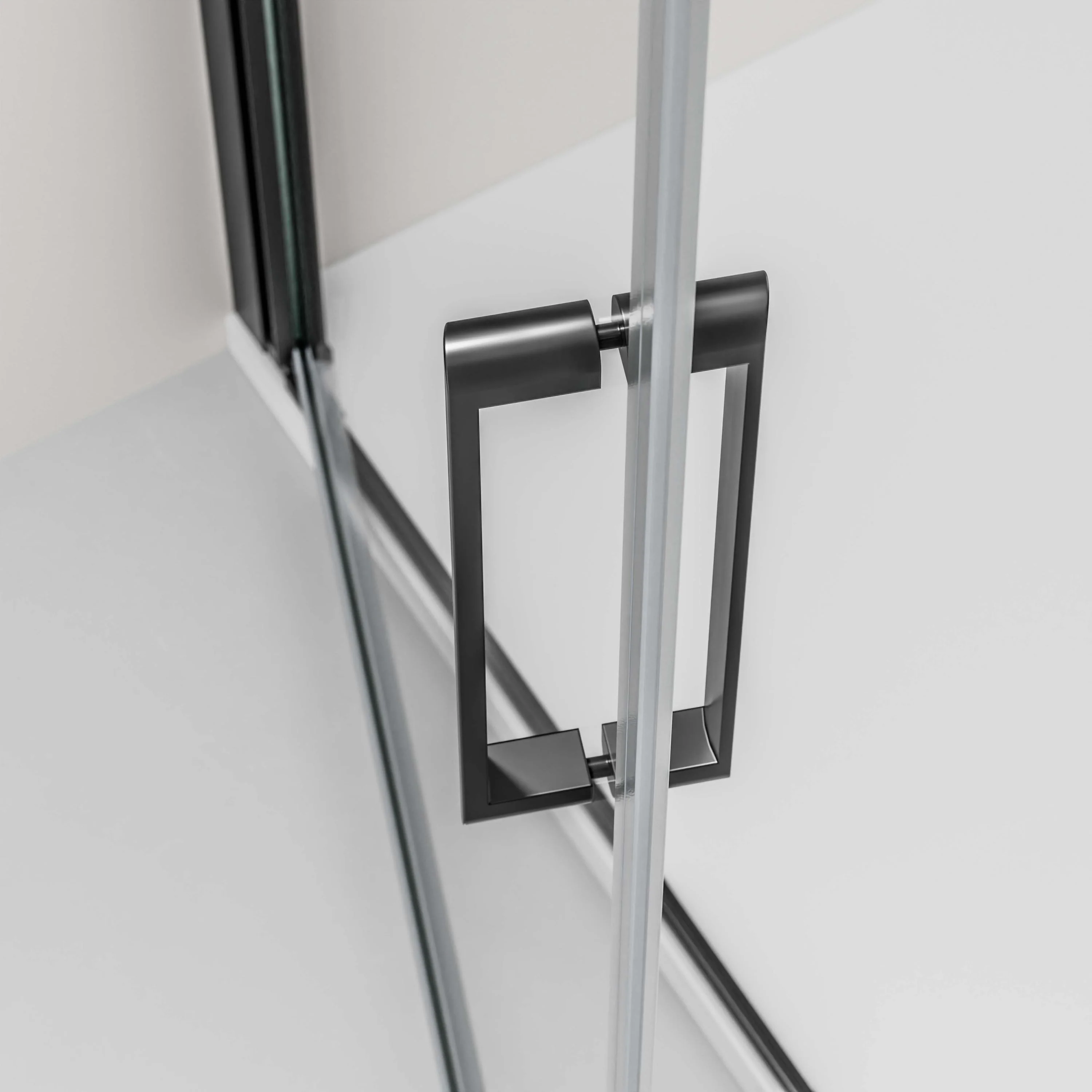 Hörndusch av äkta nano-glas 6 mm, EX 416S svart - 90 x 90 x 195 cm - Image 4