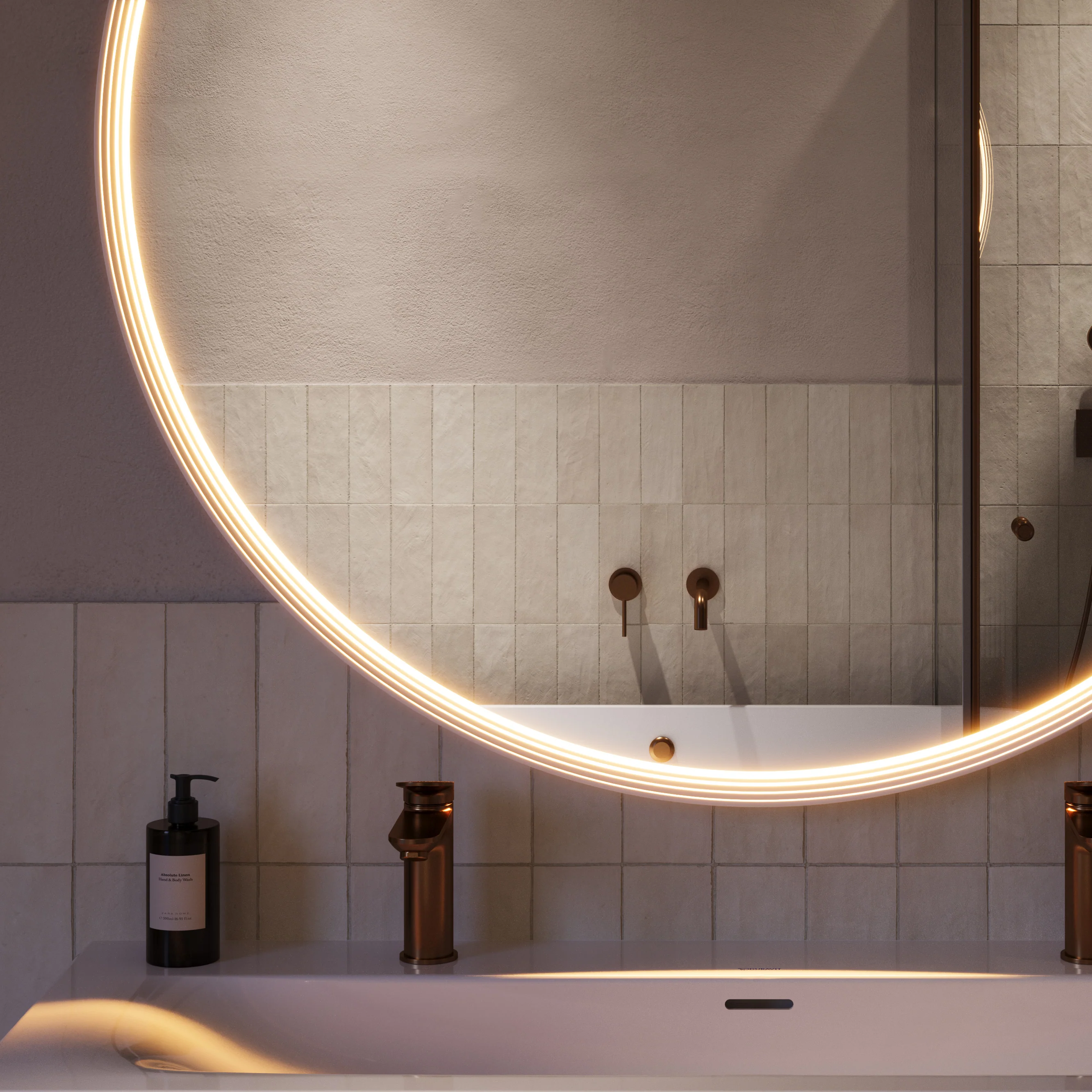 LED-badrumsspegel BELDIVO rund - 120 cm - Image 41