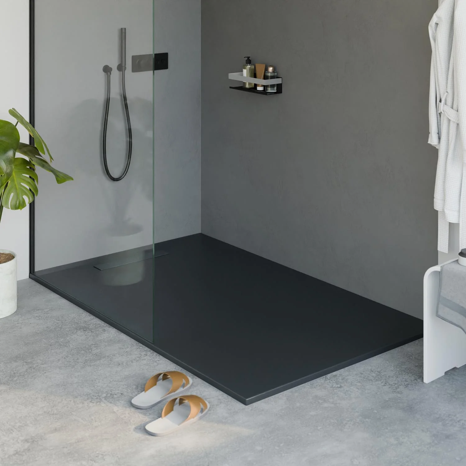 Platt duschkar i gjuten mineral LAVOA - Image 45