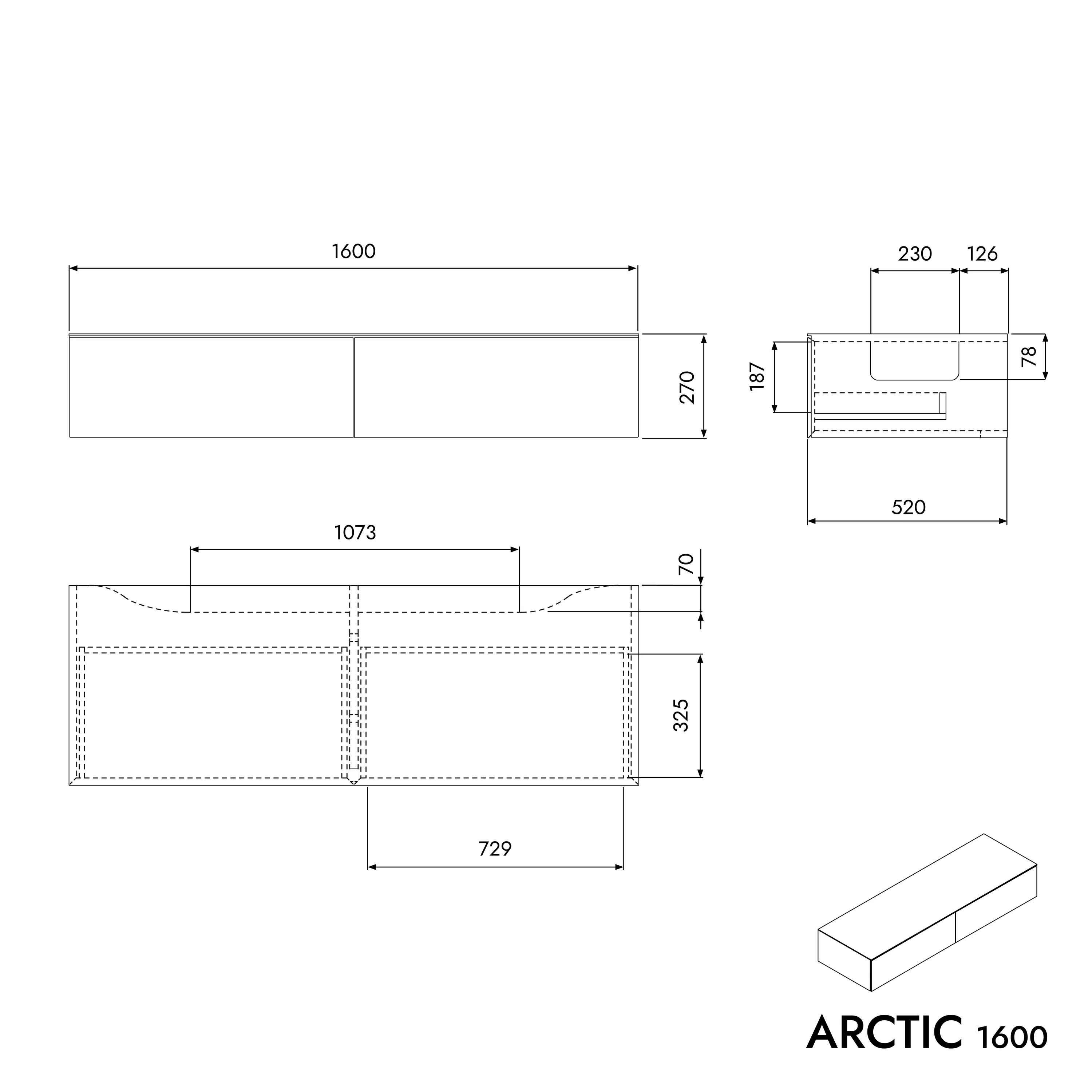 Tvättställsskåp ARCTIC 1600 - Image 6
