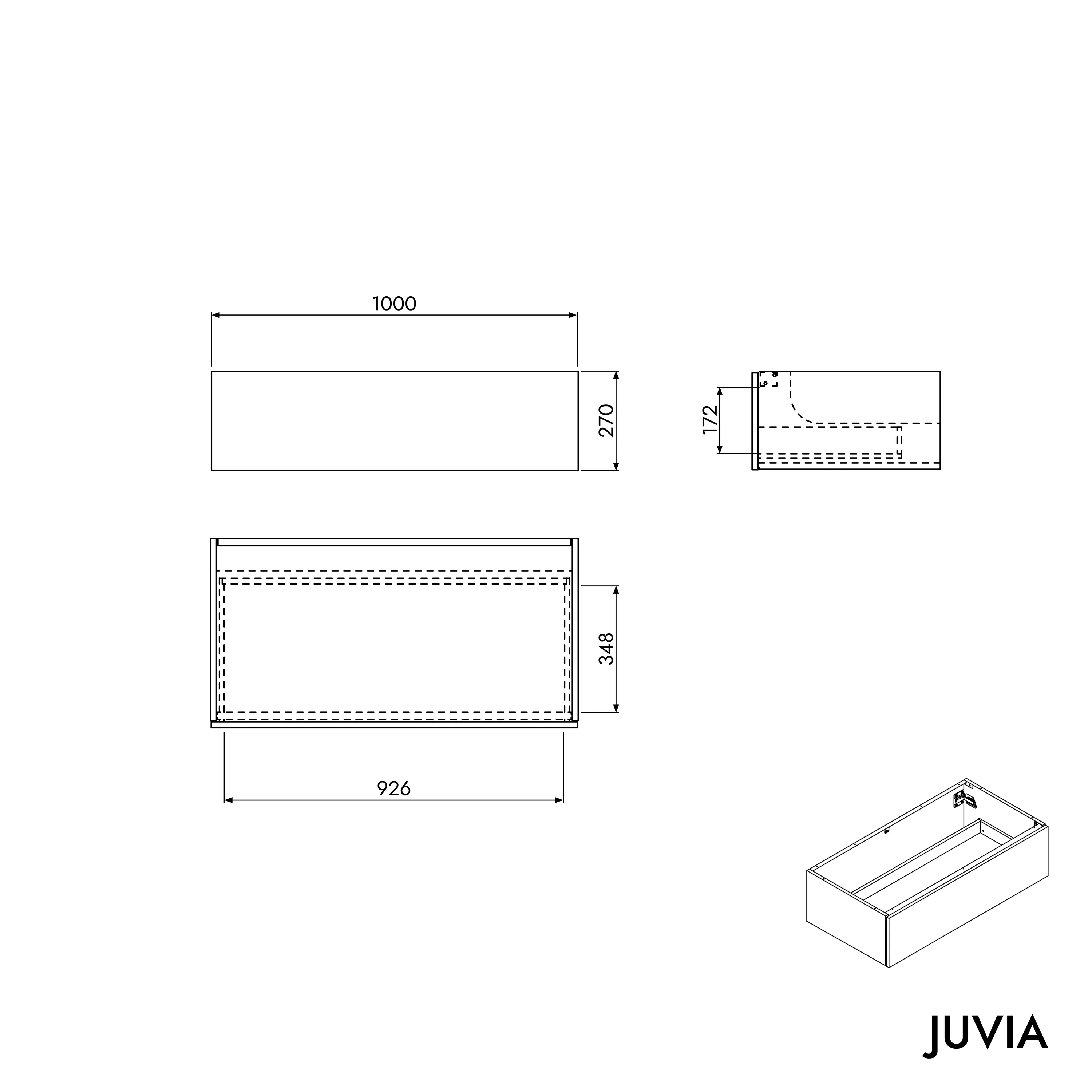 Tvättställsskåp JUVIA Duo 100 cm till 160 cm - Image 73