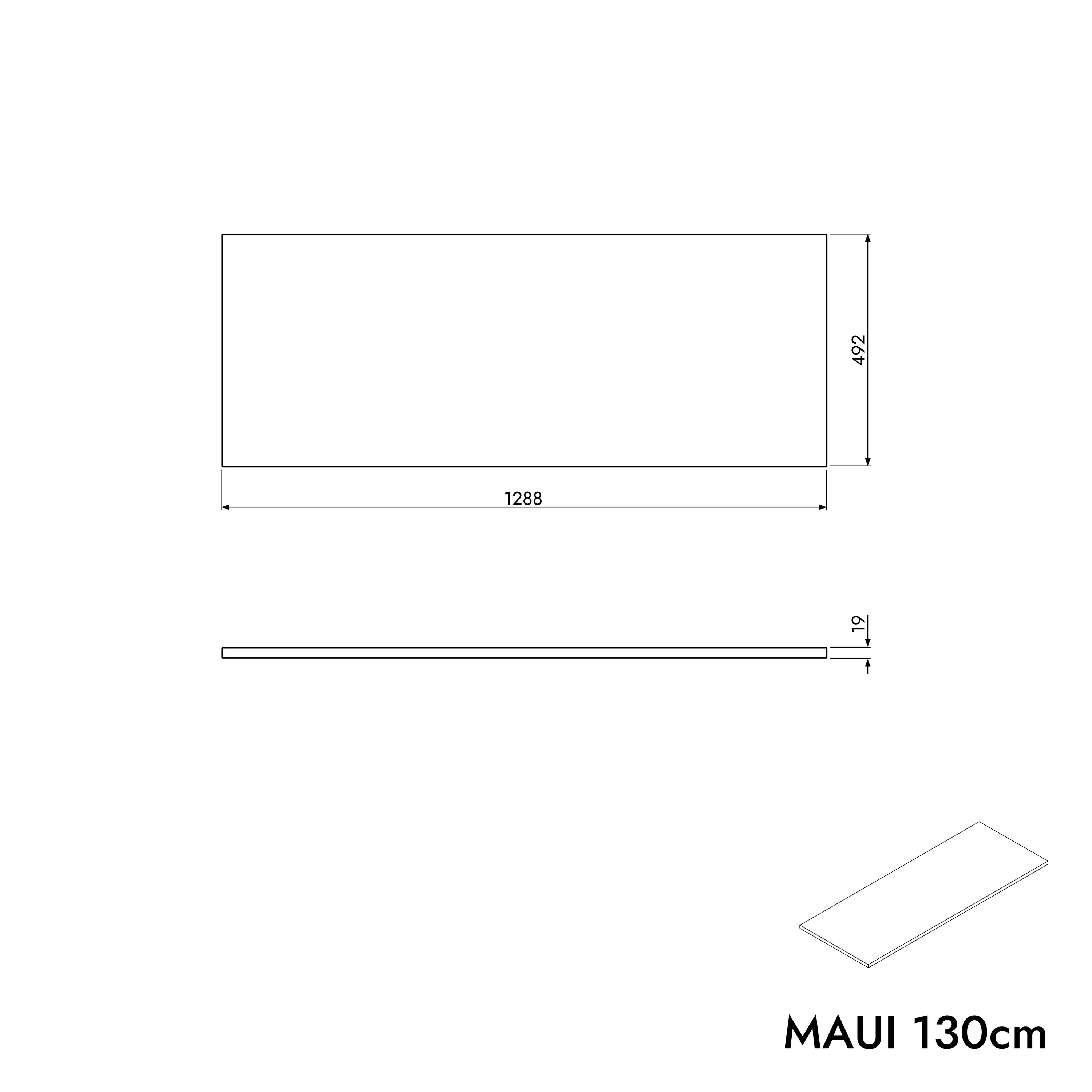 Tvättställsskåp MAUI 130 cm - Image 14
