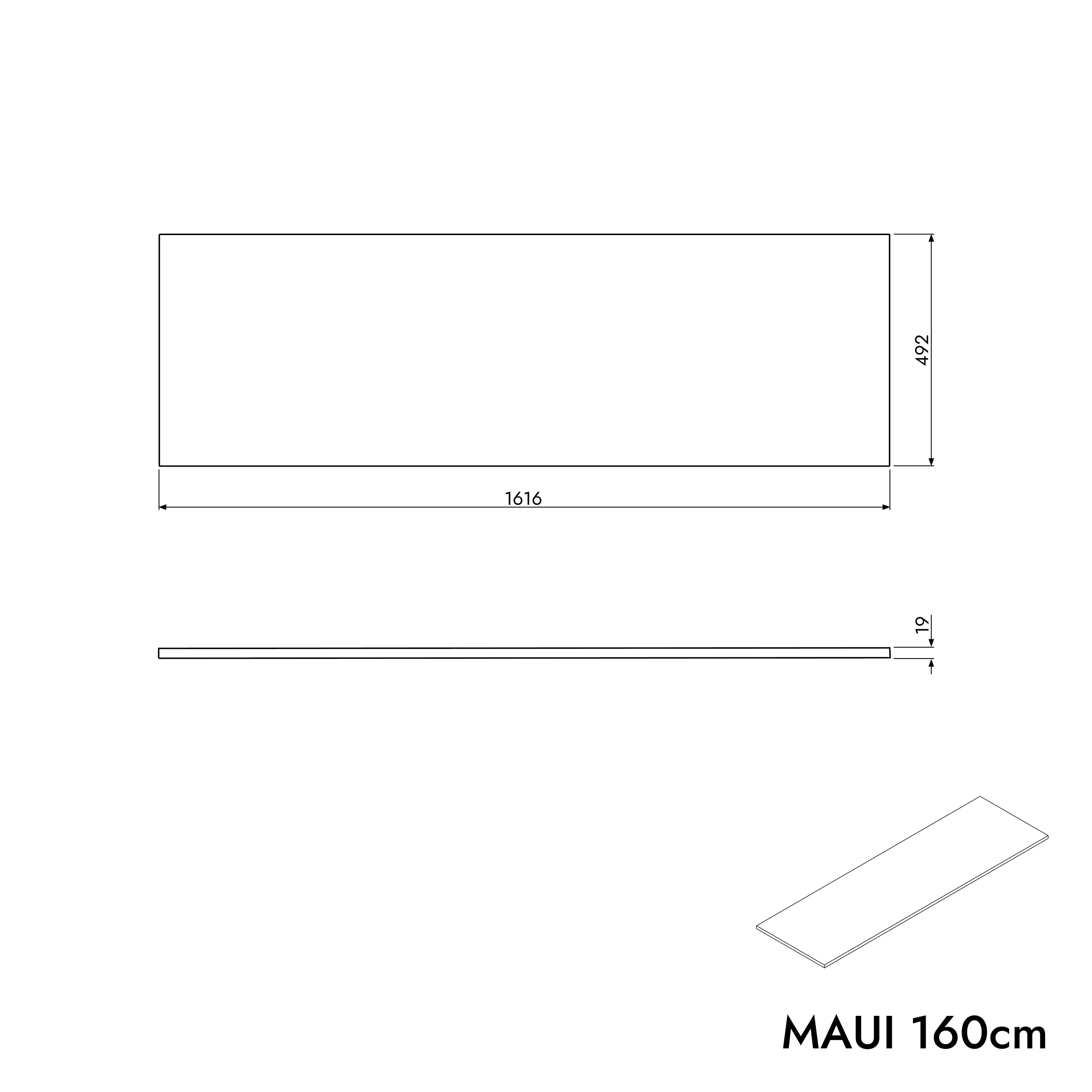 Tvättställsskåp MAUI 160 cm - Image 14