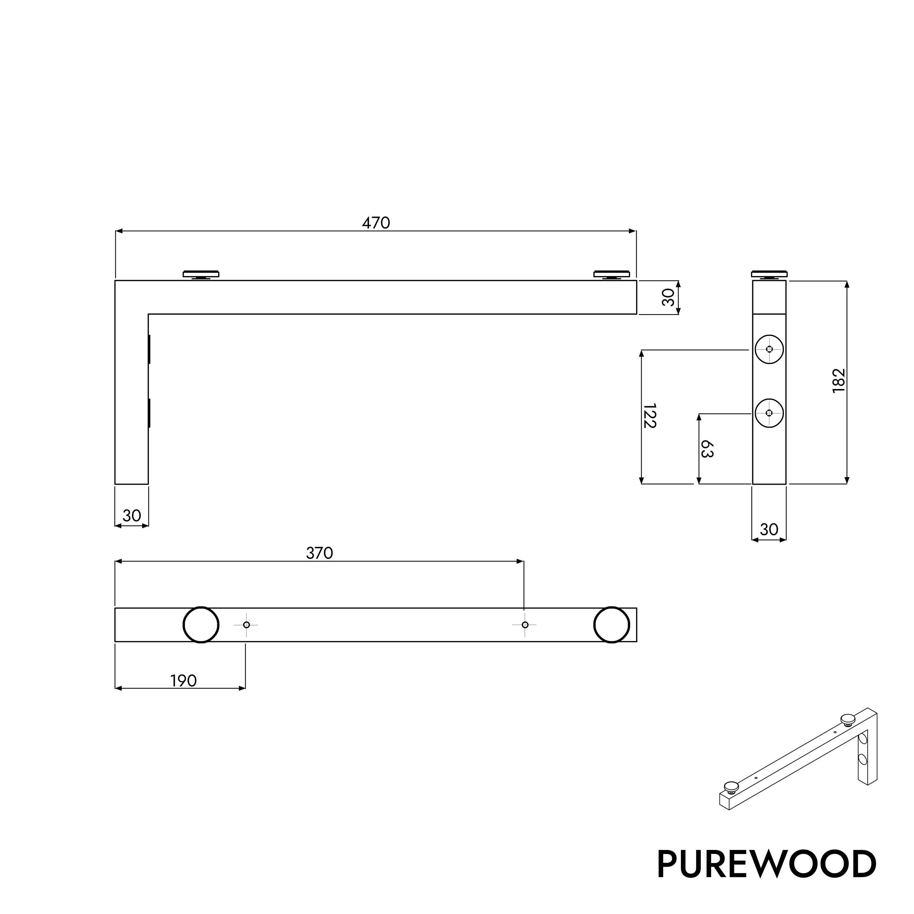 Tvättställsskiva PUREWOOD - Image 34