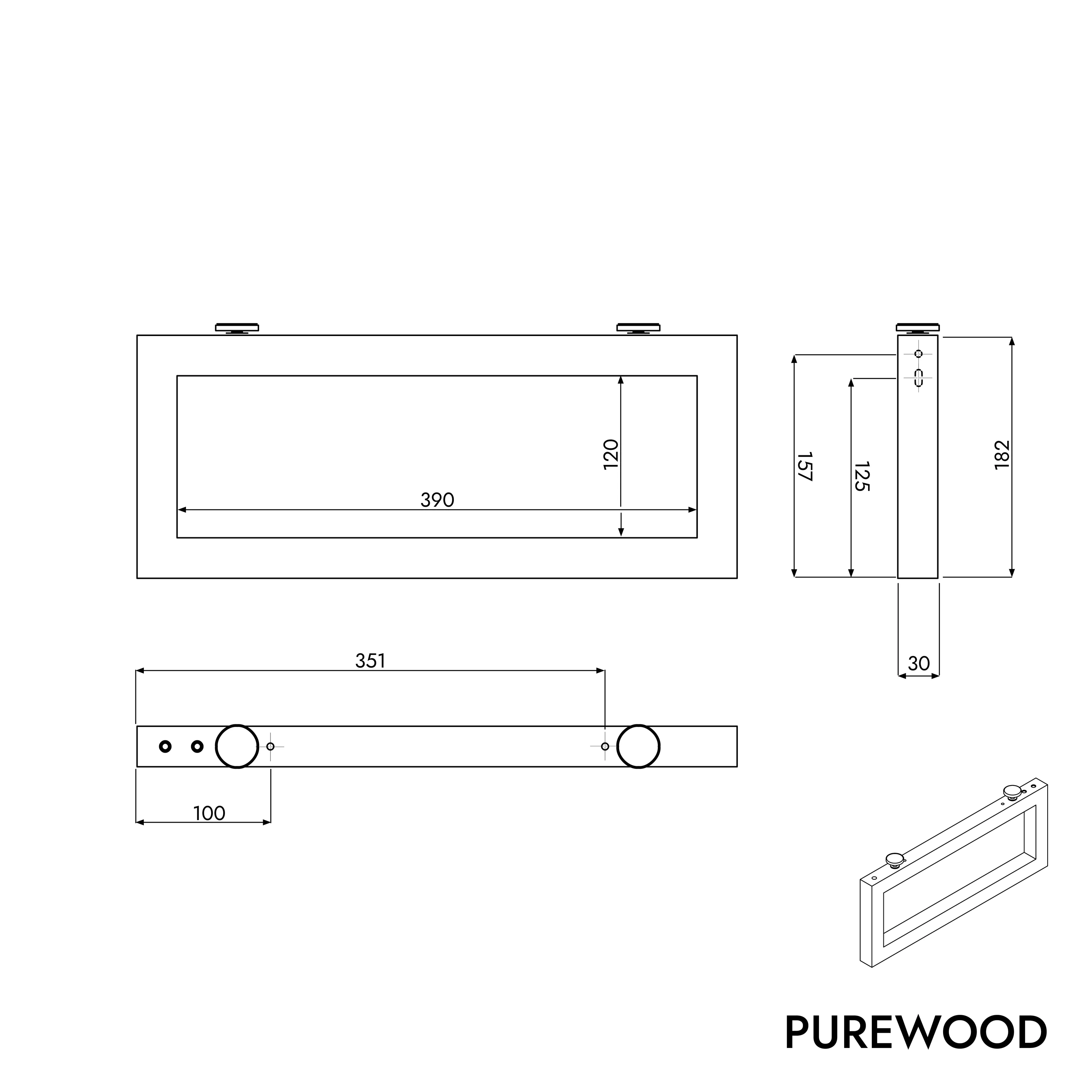Tvättställsskiva PUREWOOD - Image 34
