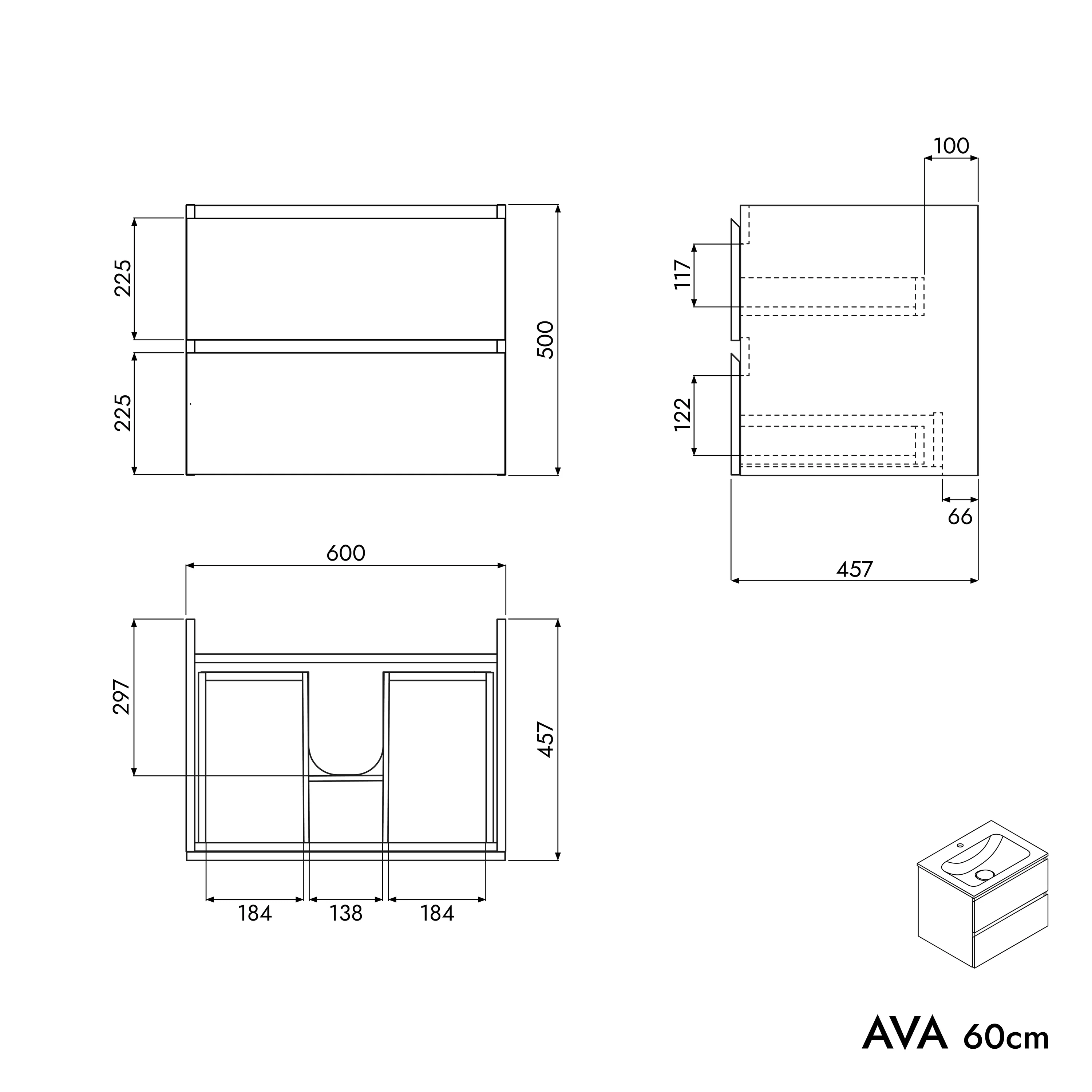Tvättställsskåp AVA 60 cm - Image 47