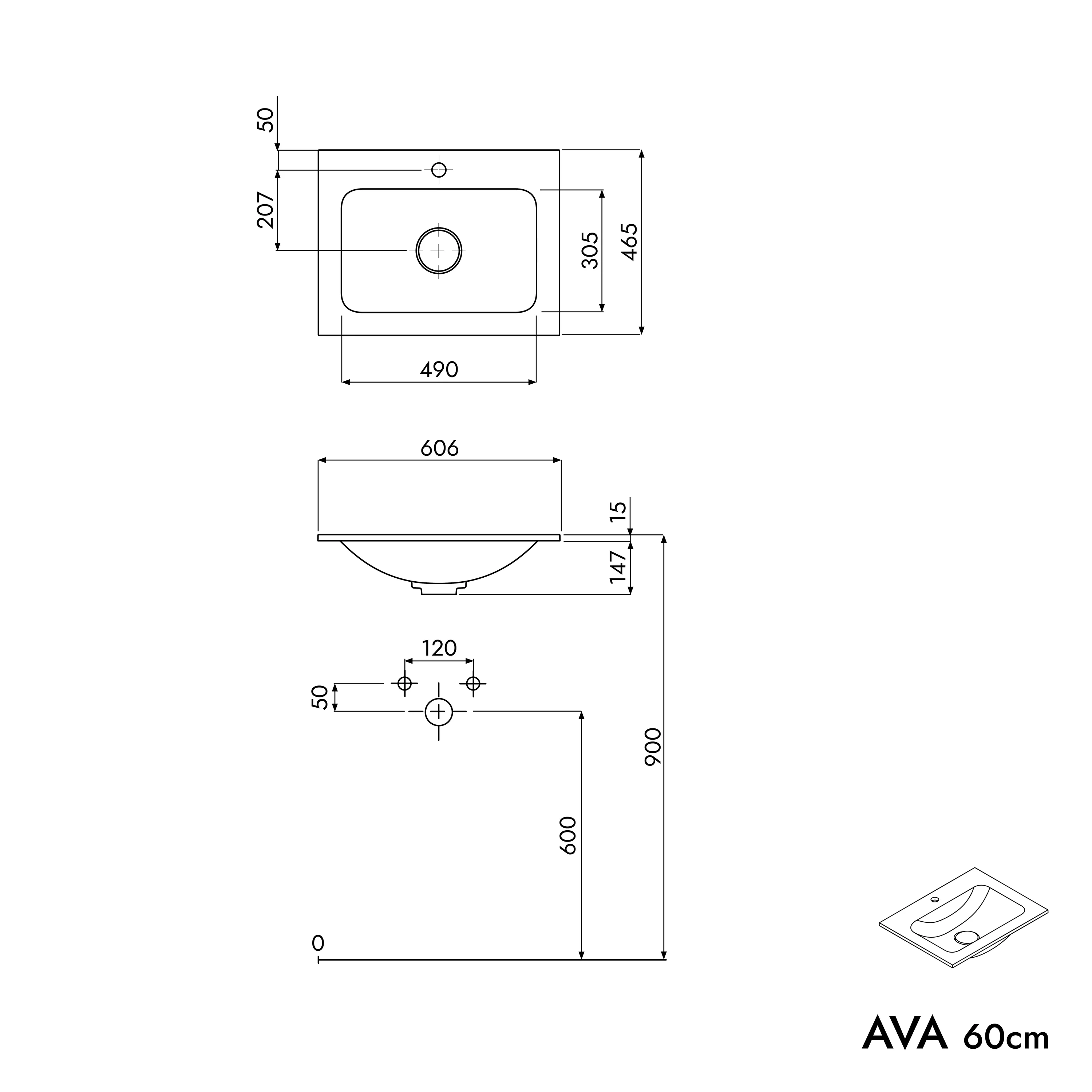 Tvättställsskåp AVA 60 cm - Image 48
