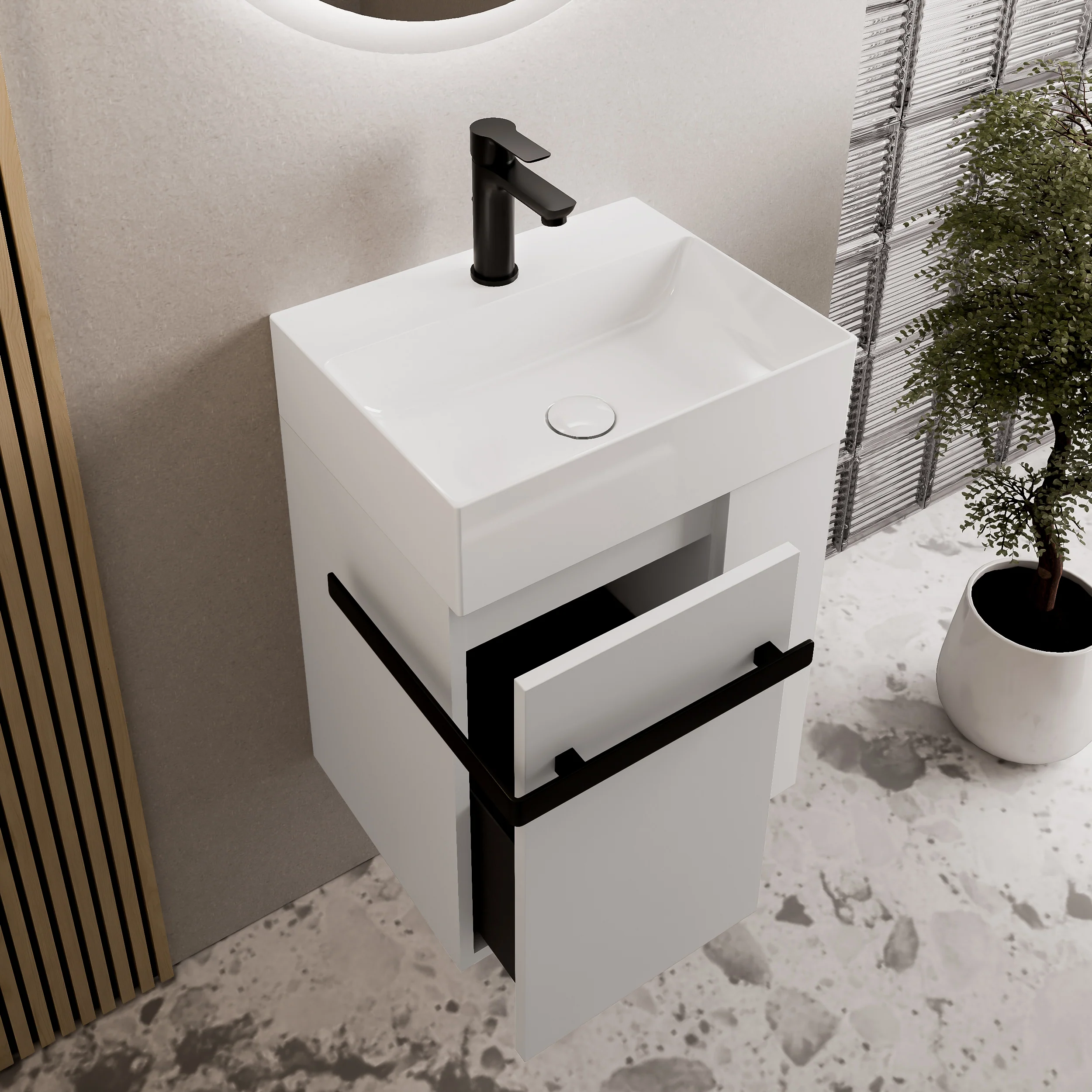Tvättställsskåp för gästtoalett COMPACT 450 - Image 33