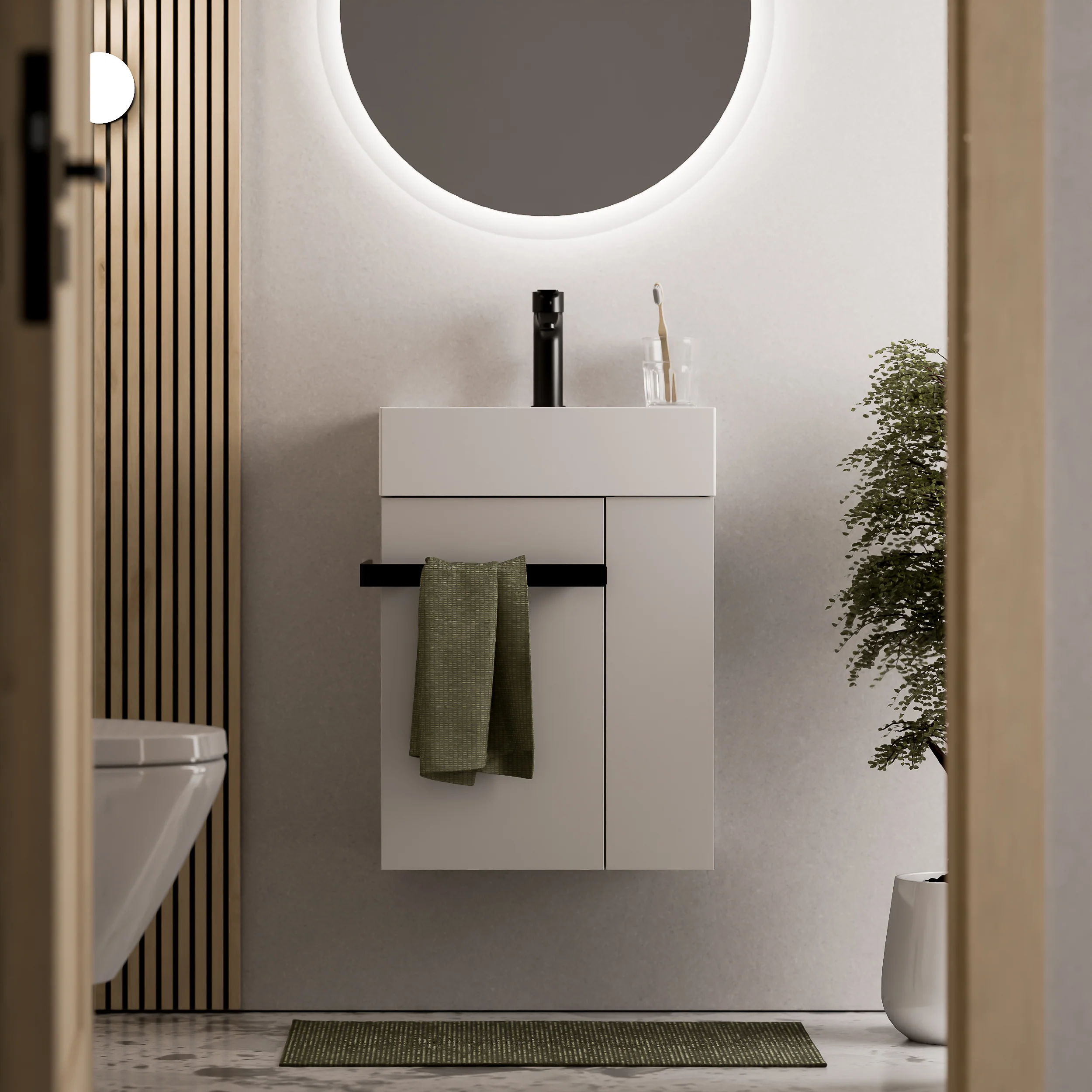 Tvättställsskåp för gästtoalett COMPACT 450 - Image 45