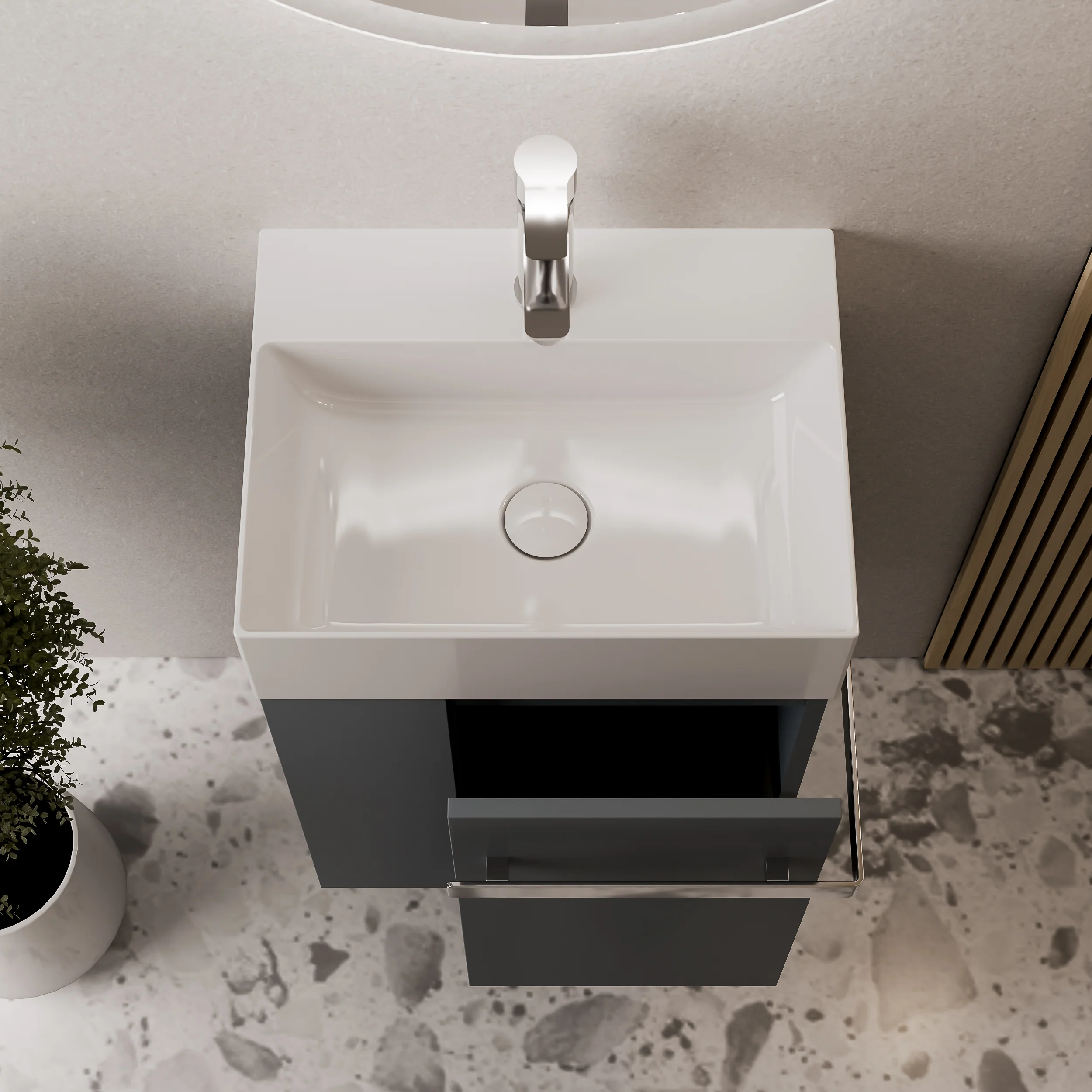 Tvättställsskåp gäst WC COMPACT 450 - Image 10