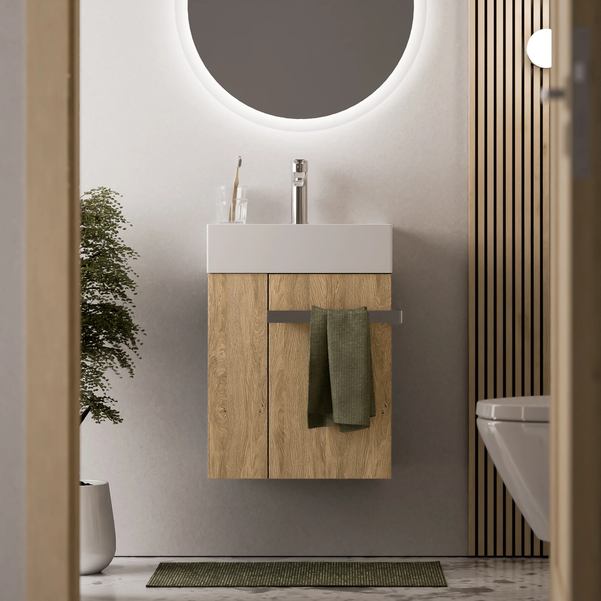 Tvättställsskåp gäst WC COMPACT 450 - Image 13
