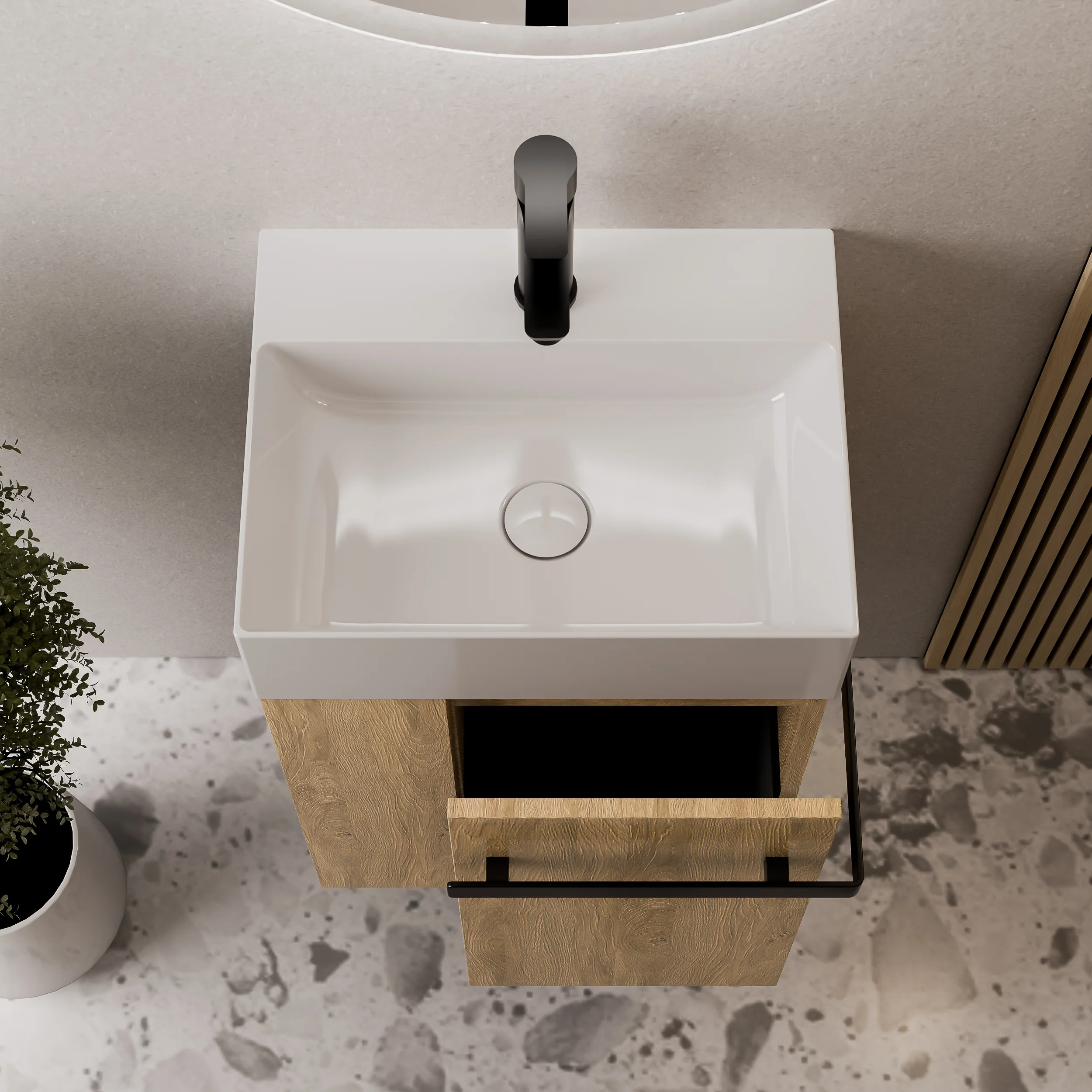 Tvättställsskåp gäst WC COMPACT 450 - Image 22