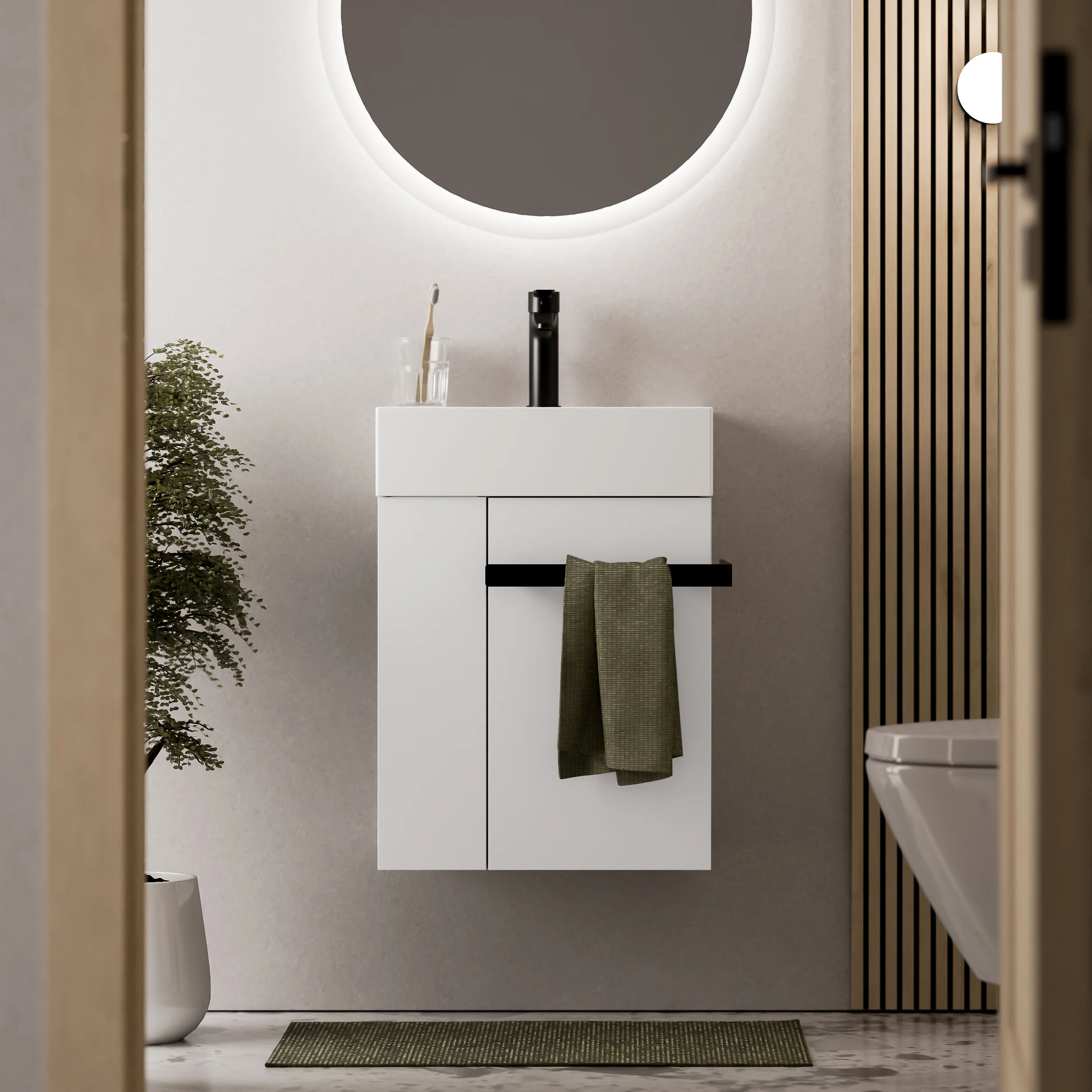 Tvättställsskåp gäst WC COMPACT 450 - Image 25