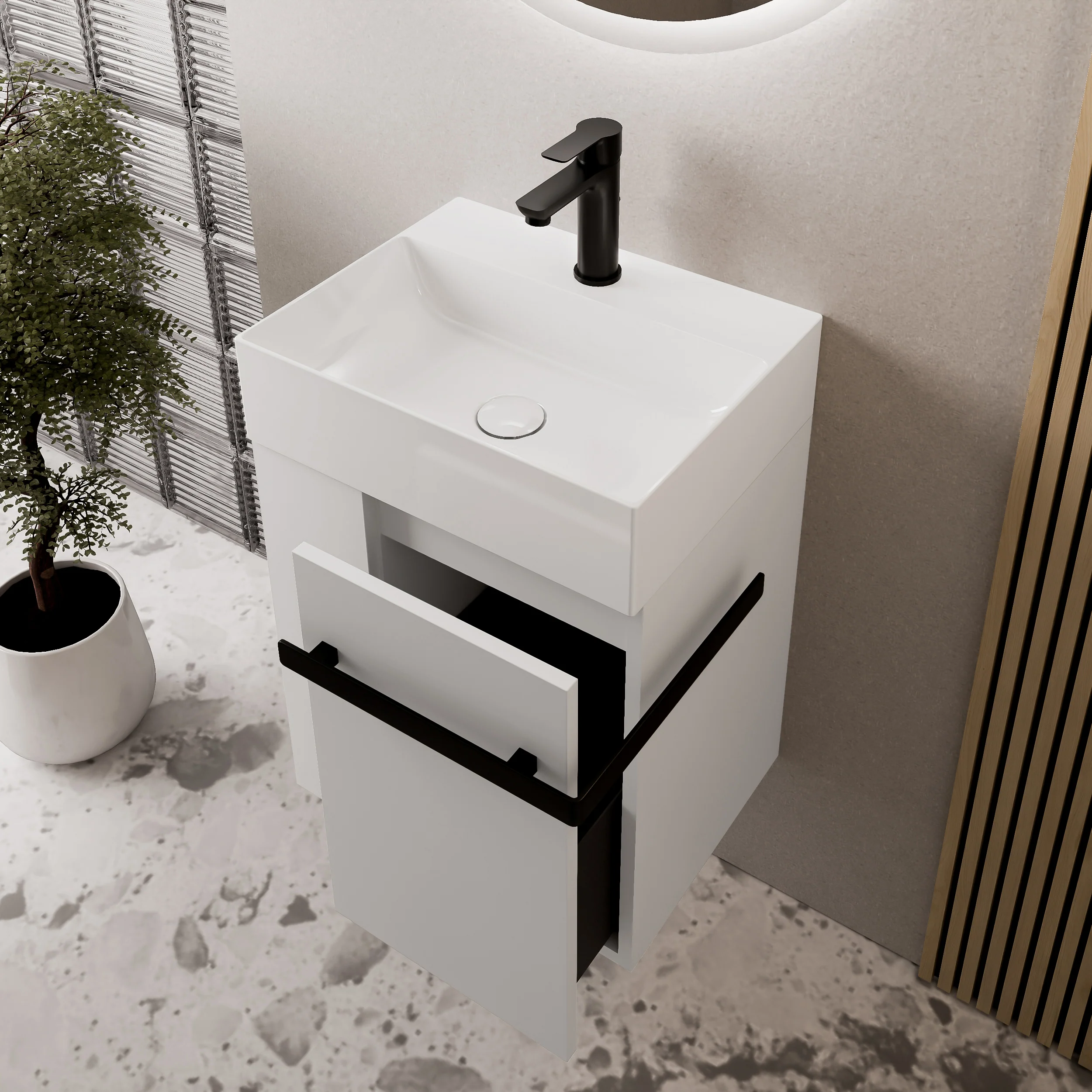 Tvättställsskåp gäst WC COMPACT 450 - Image 27