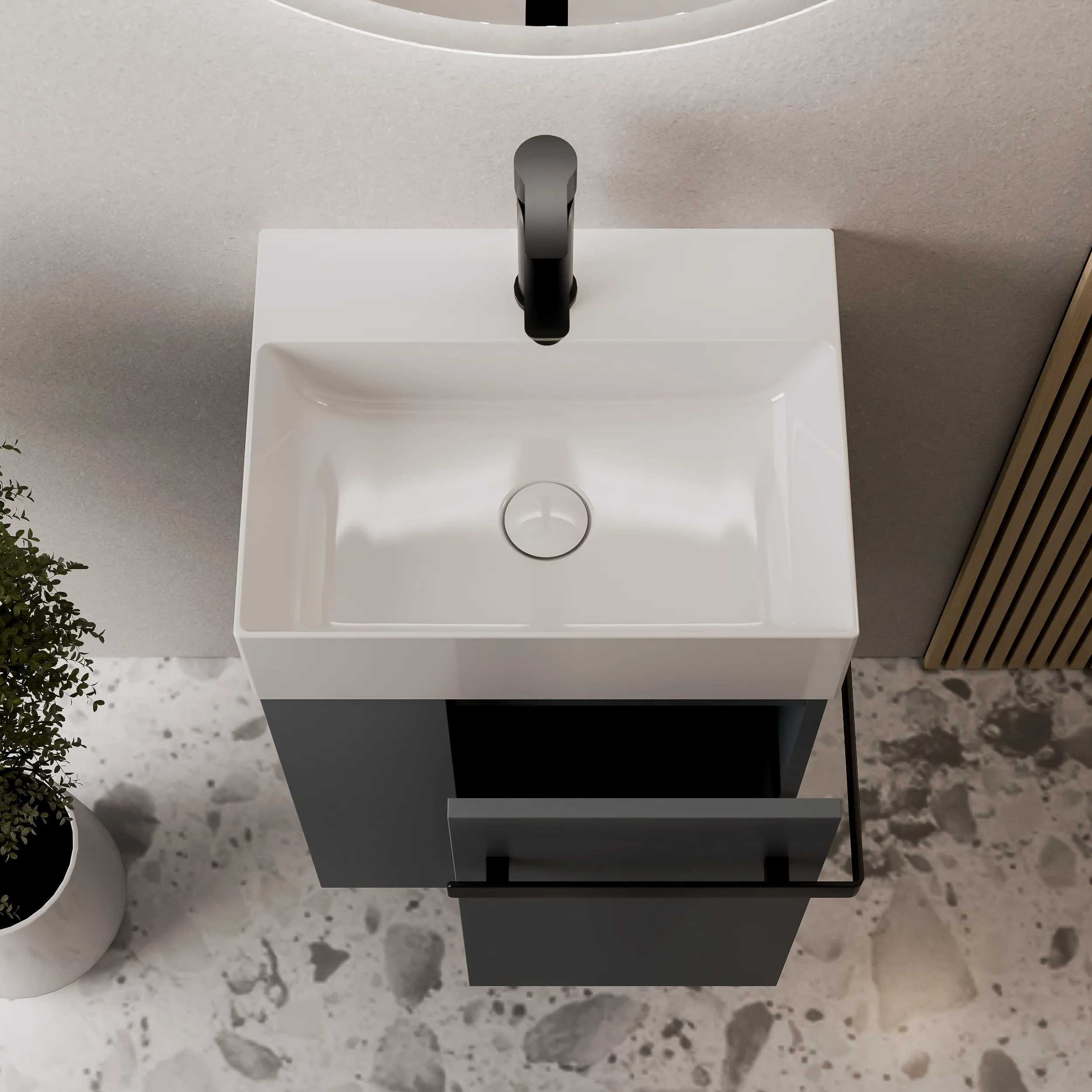 Tvättställsskåp gäst WC COMPACT 450 - Image 4
