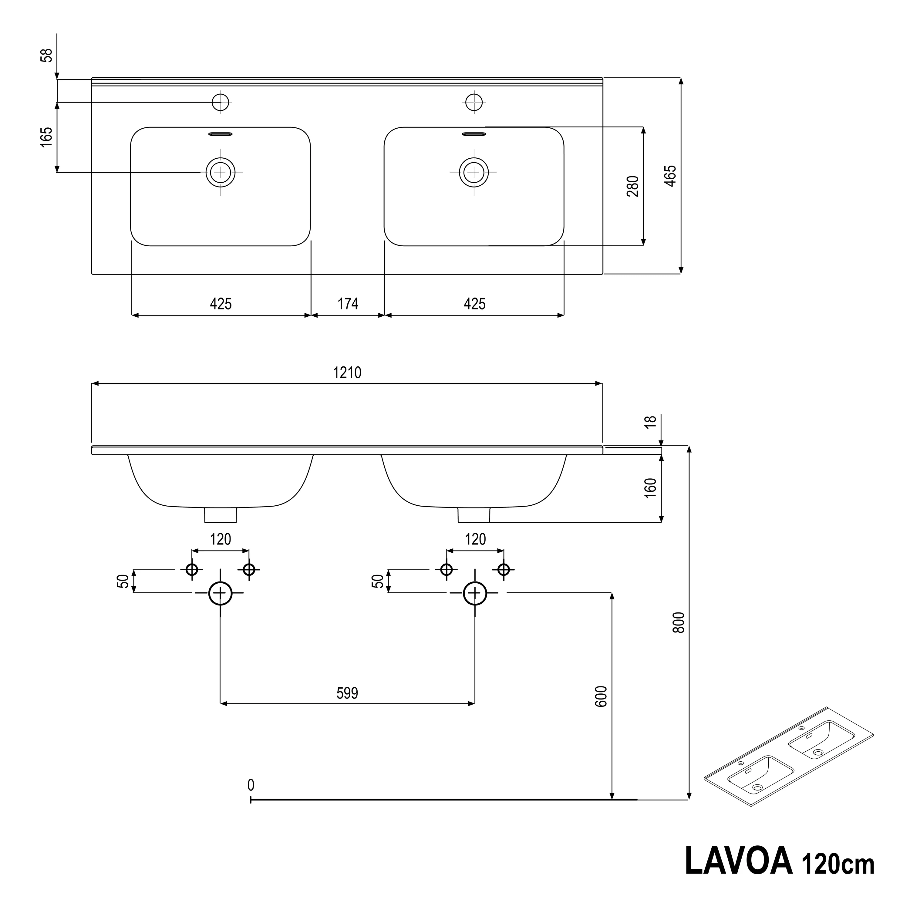 Tvättställsskåp LAVOA 120 cm - Image 48