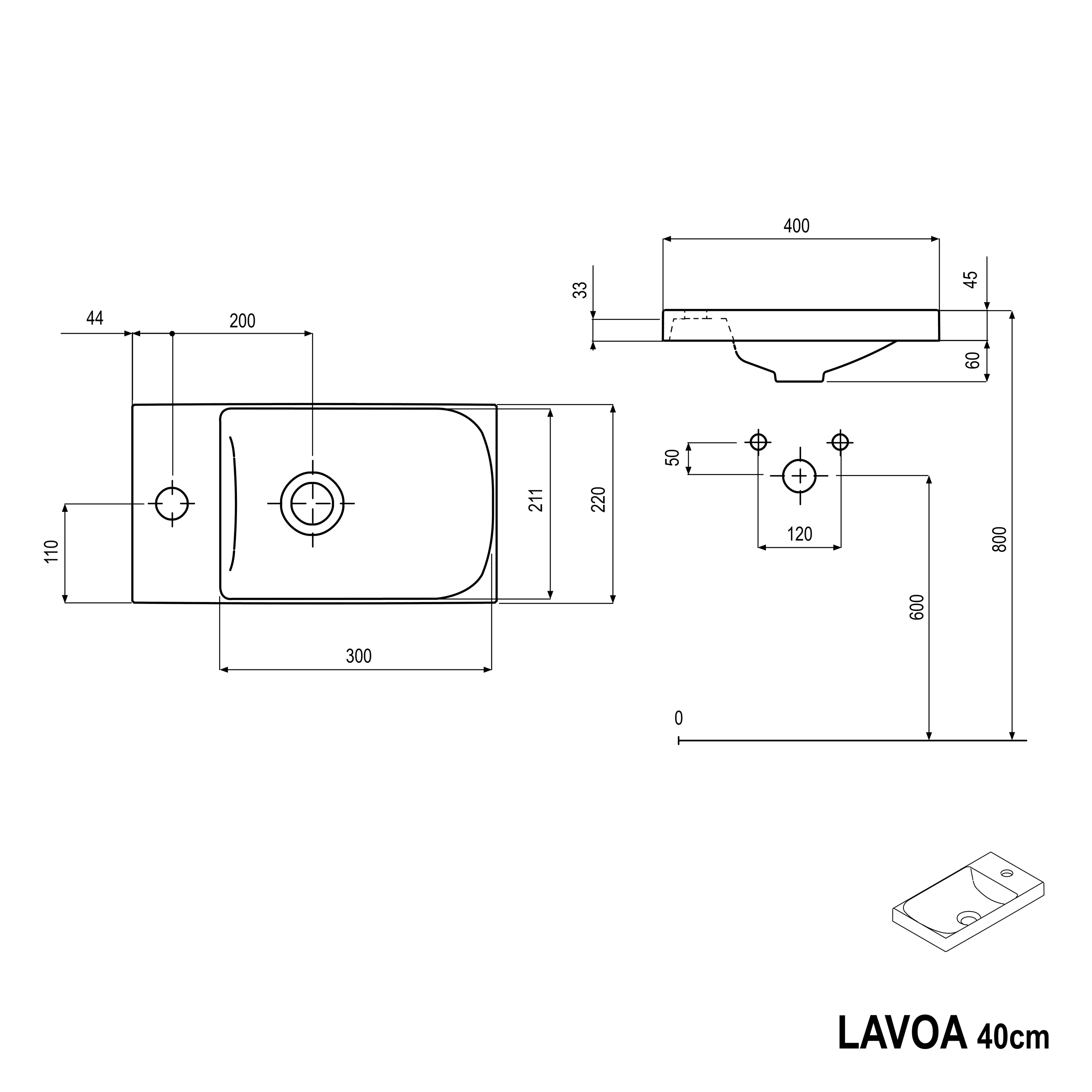 Tvättställsskåp LAVOA 40 cm - Image 62