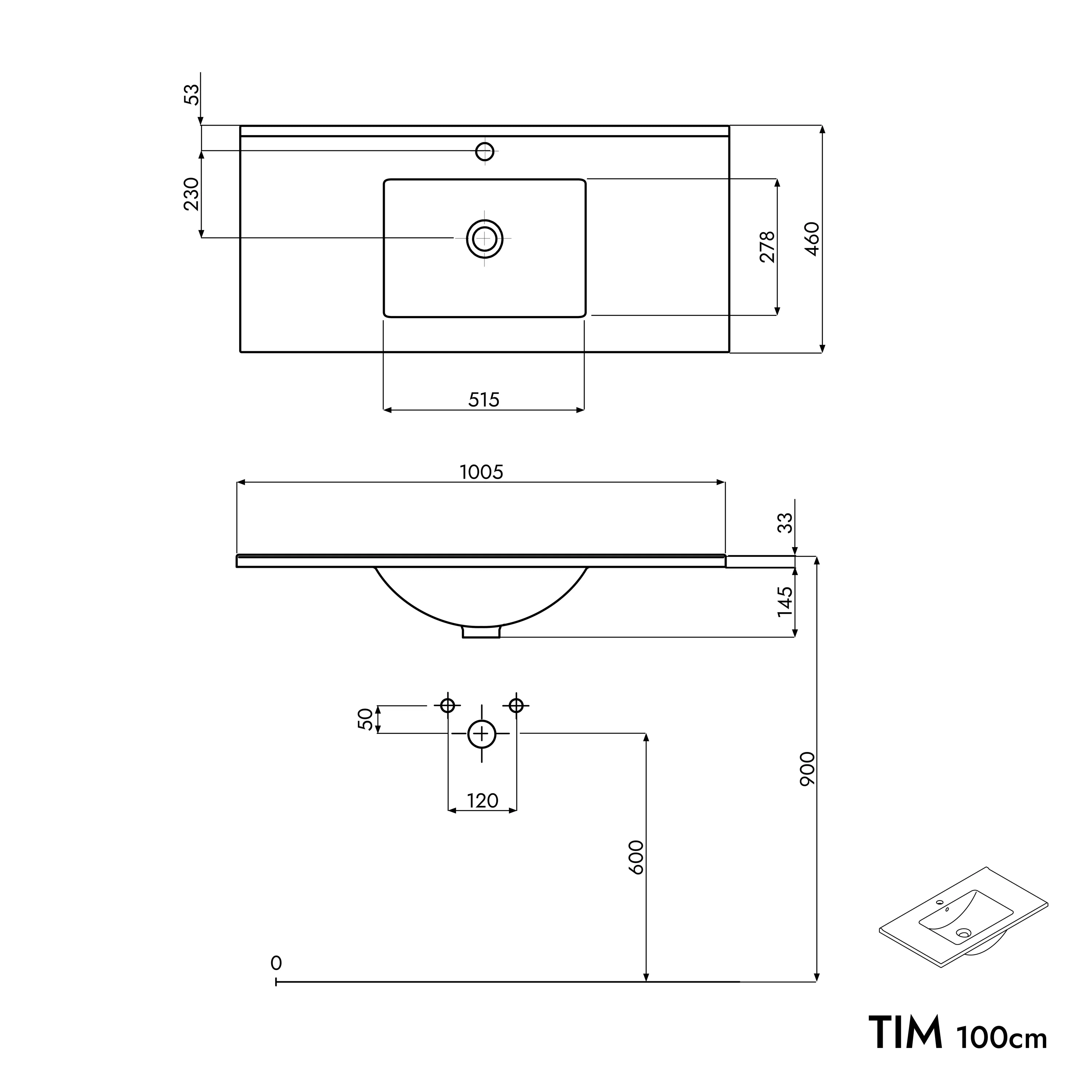 Tvättställsskåp TIM 100 cm - Image 42