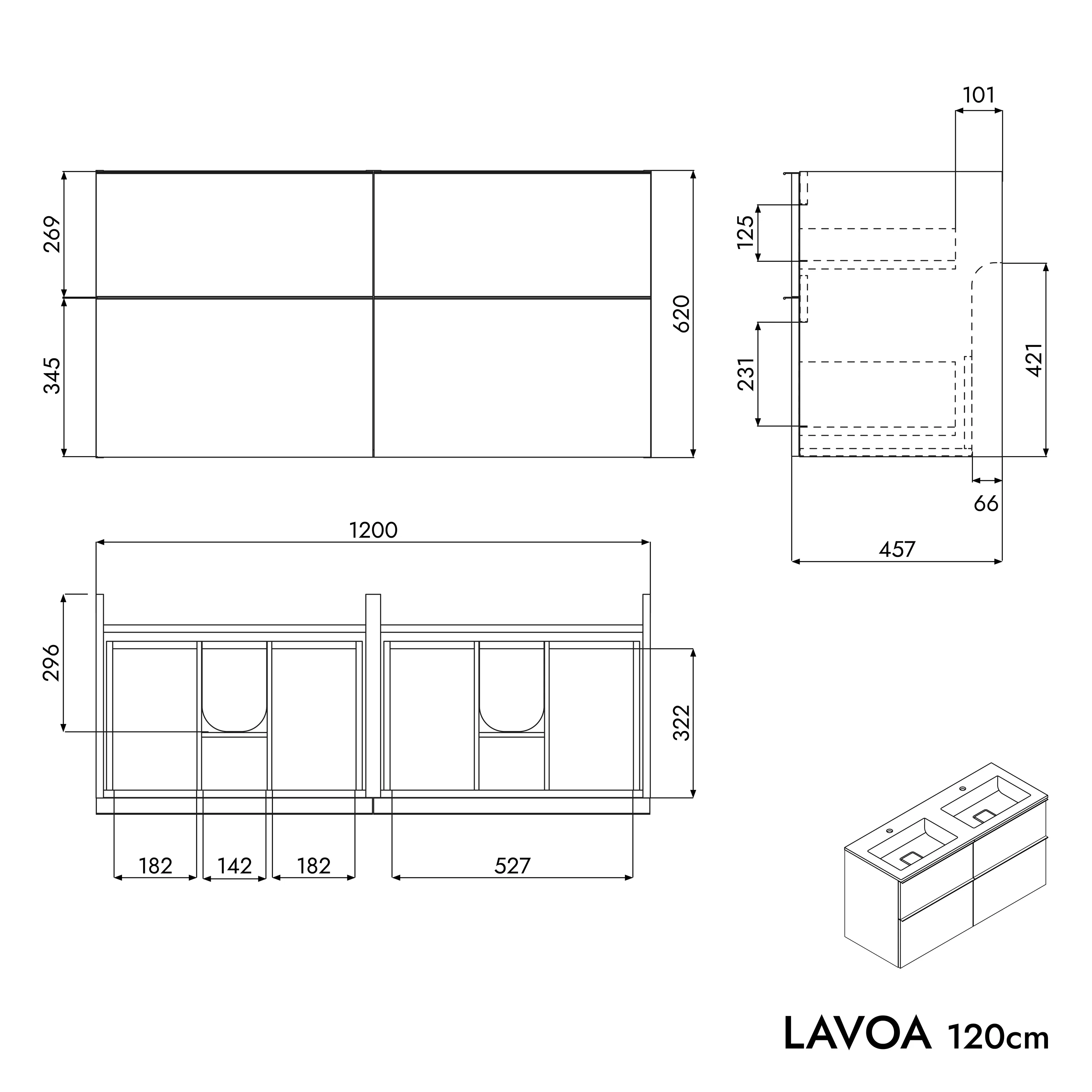 Underskåp LAVOA 120 cm - Image 97