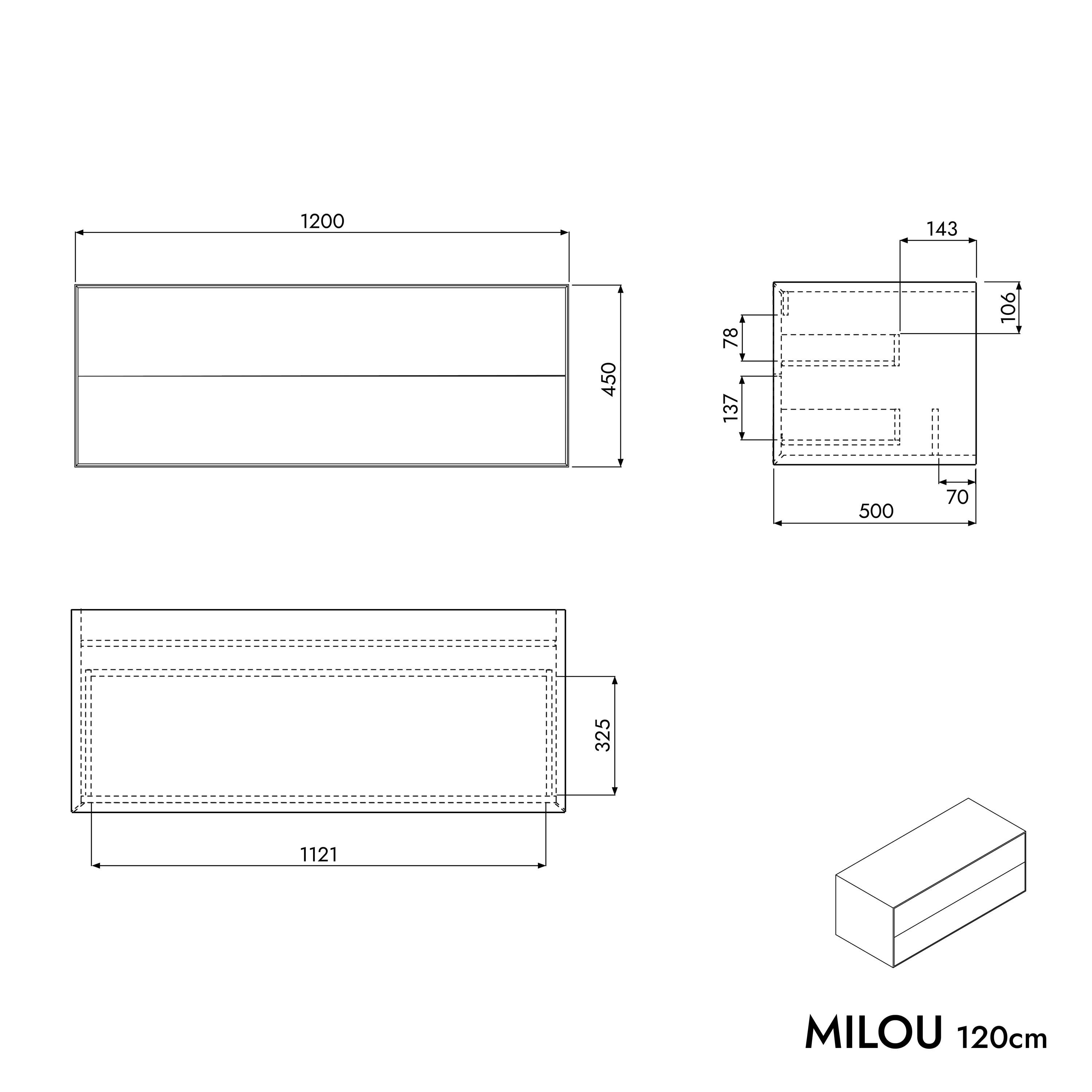 Underskåp MILOU 120 cm - Image 19