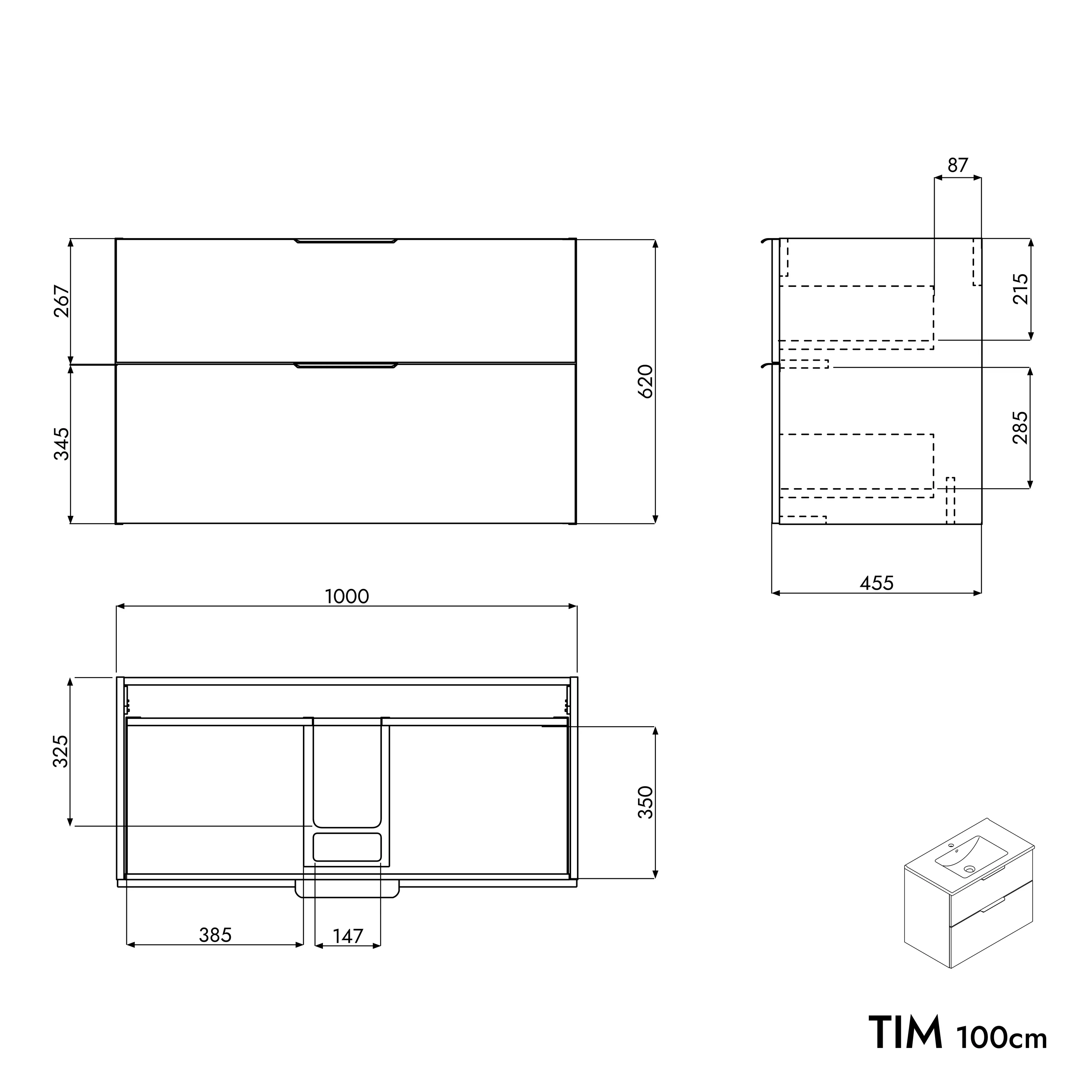 Underskåp TIM 100 cm - Image 99