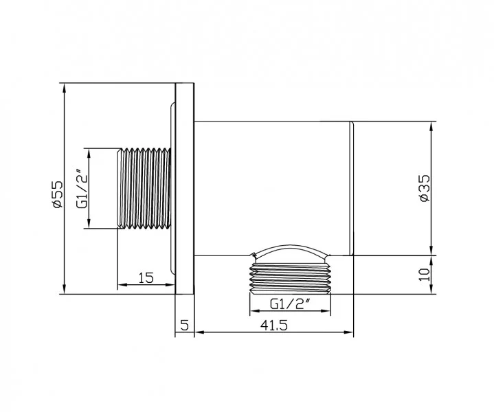 Vägganslutningsböj BA008 - Image 3