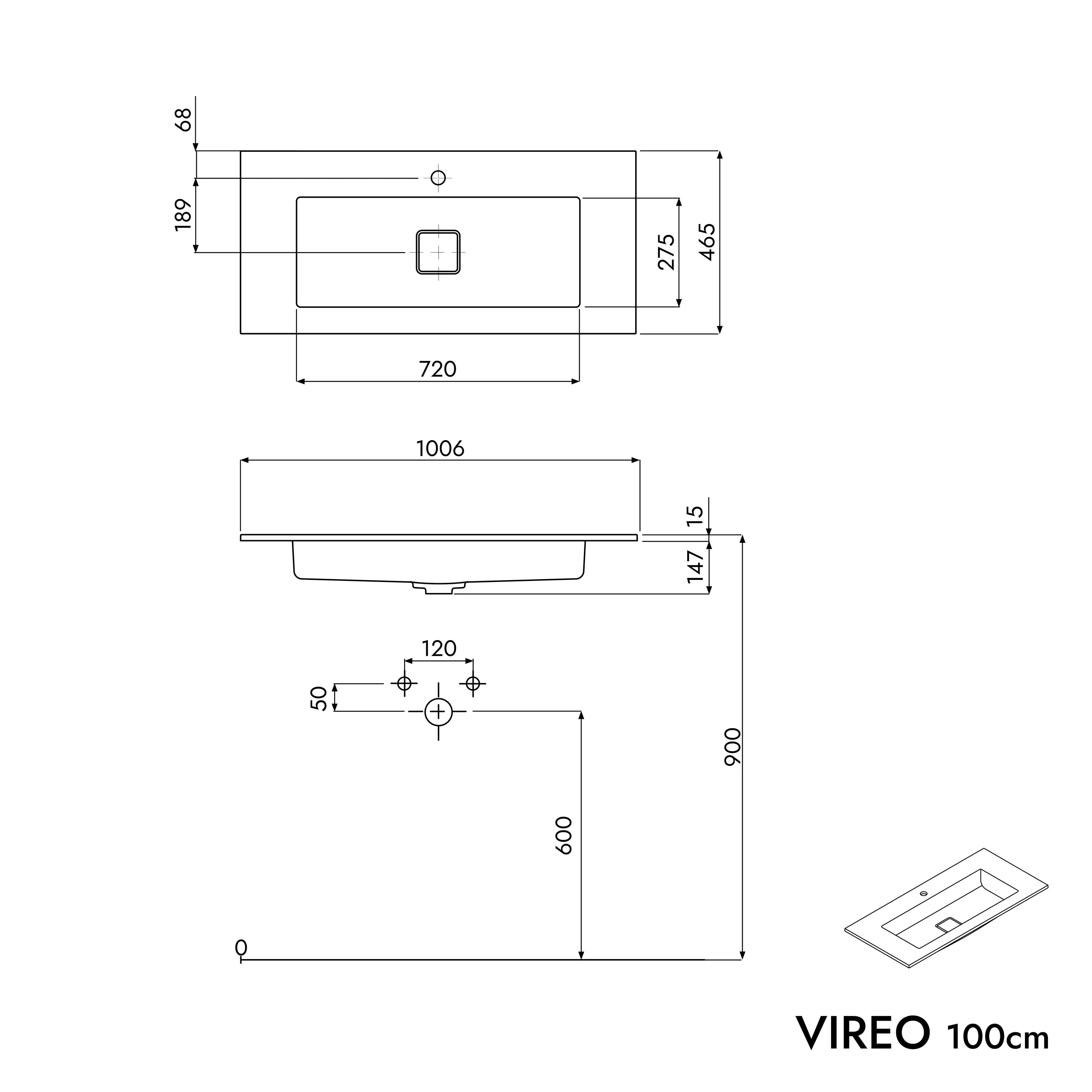 VIREO 100 cm underskåp - Image 59