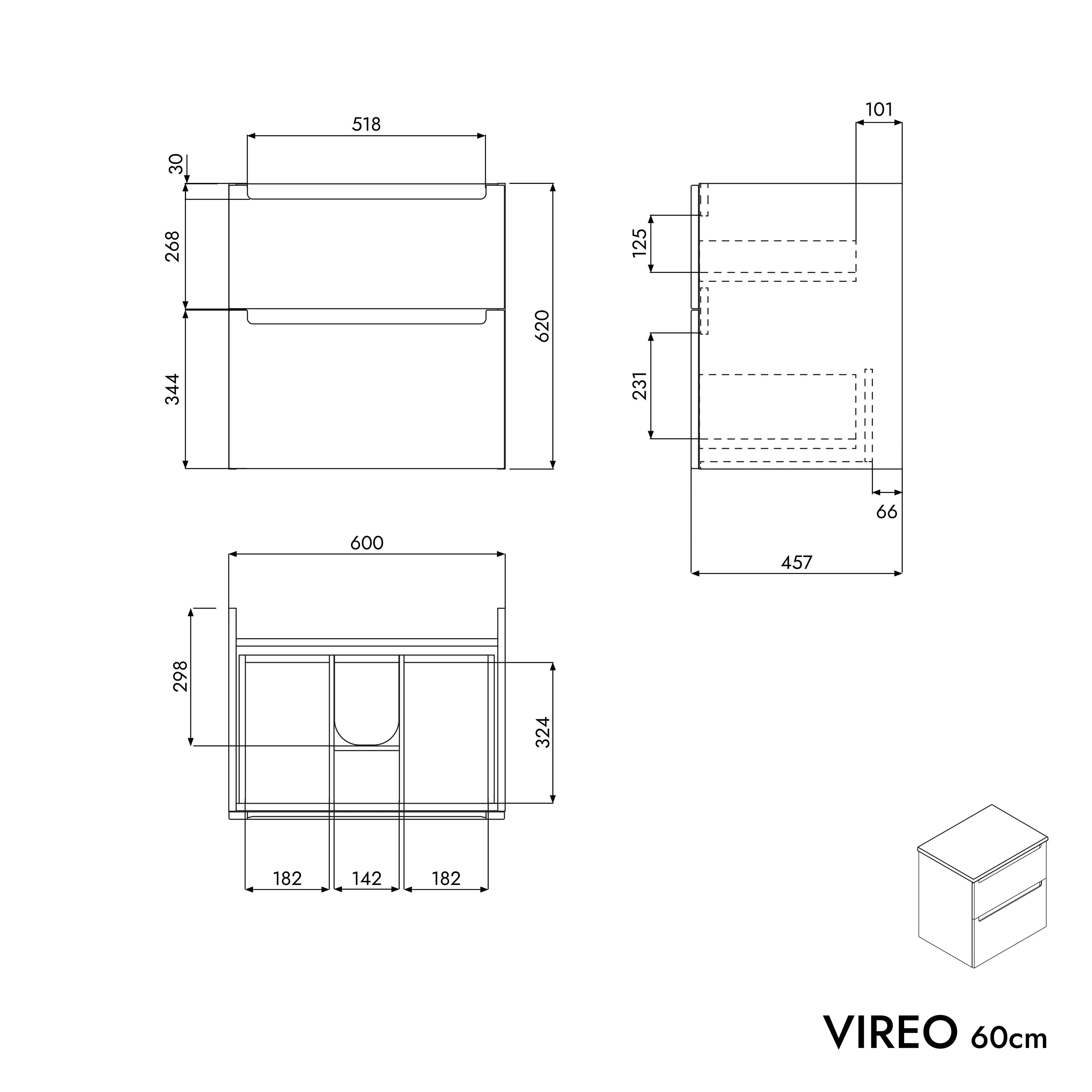 VIREO 60 cm underskåp - Image 66