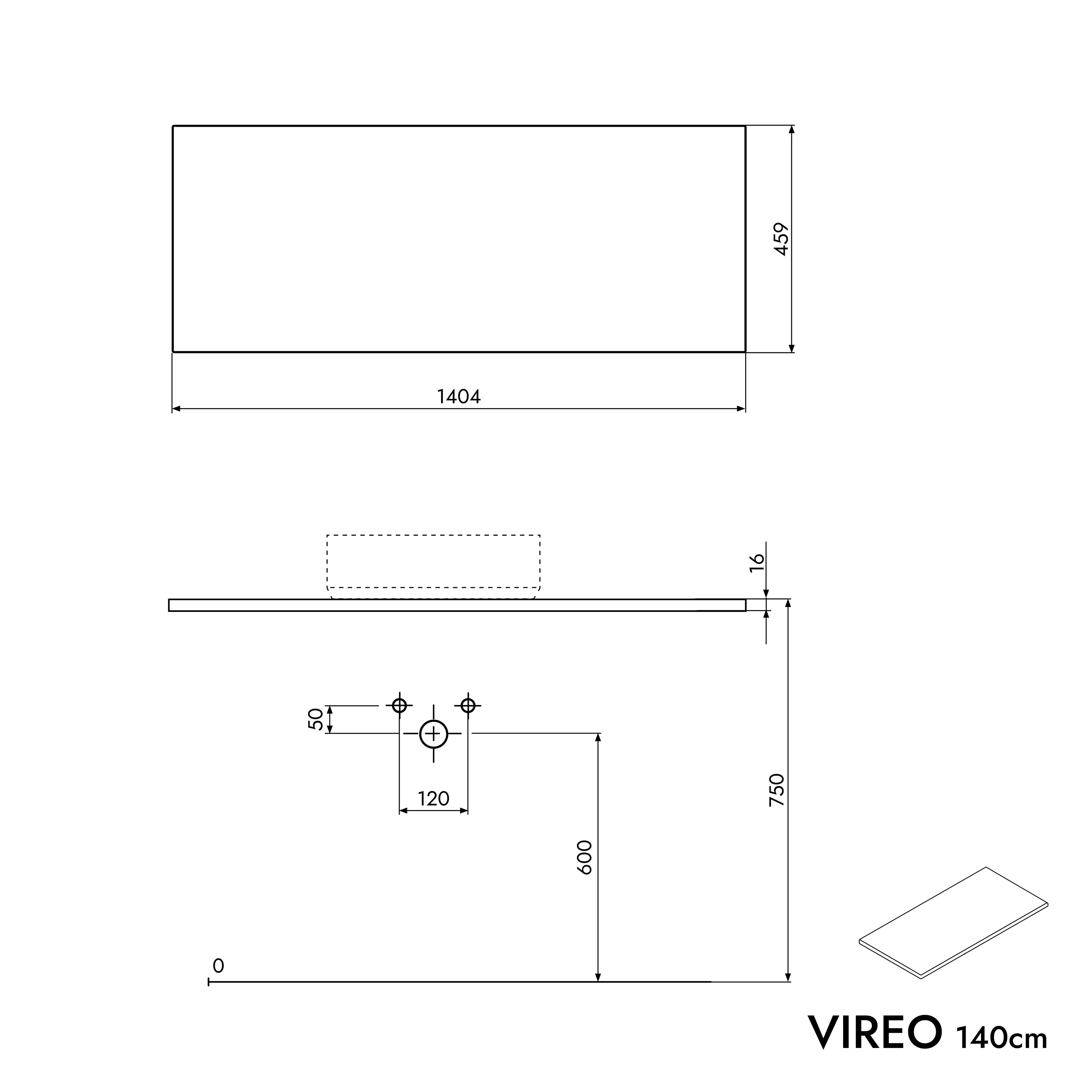 VIREO underskåp 140 cm - Image 92