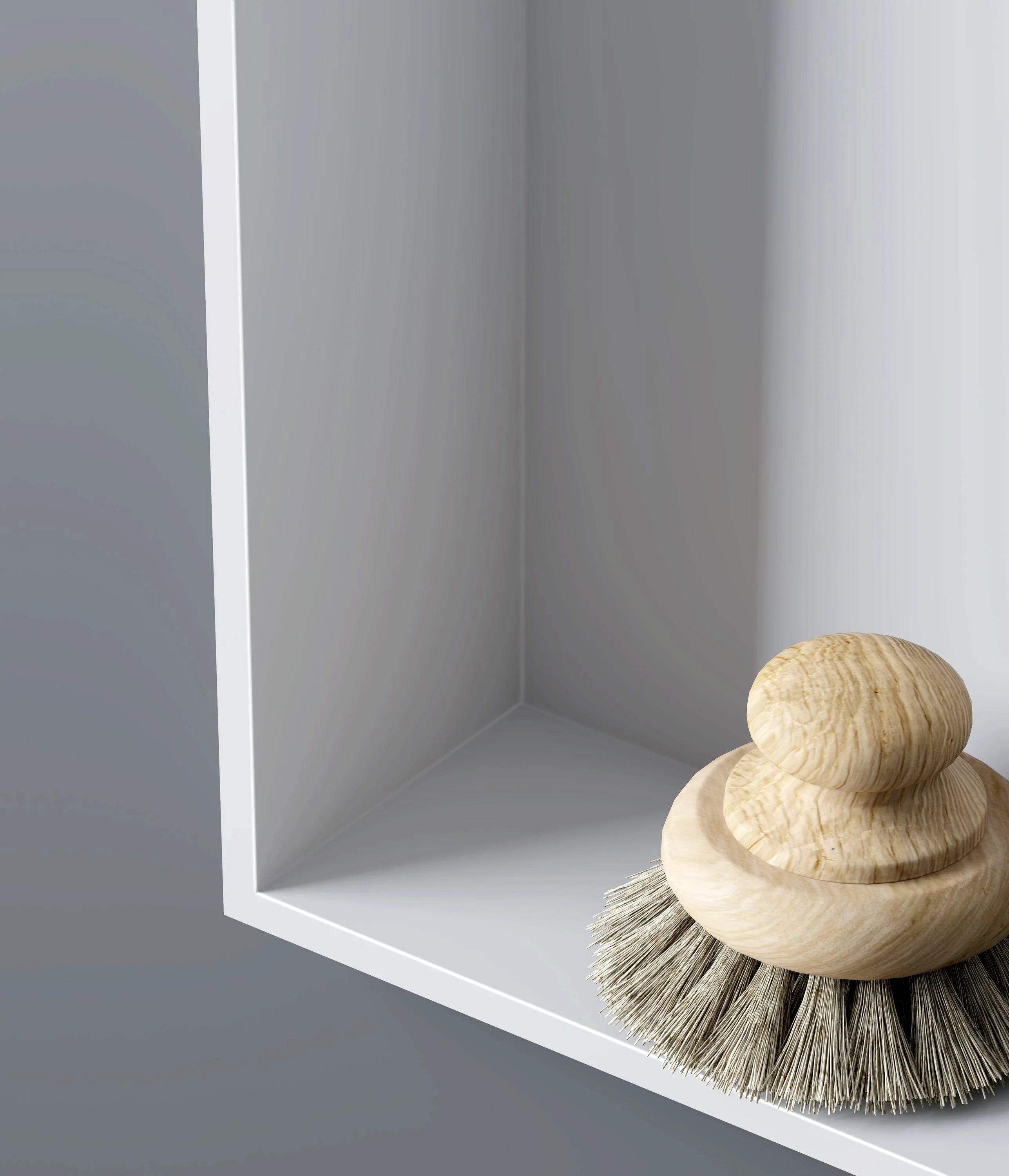 Vit väggnisch i mineralgjutgods BA2513 - Image 4