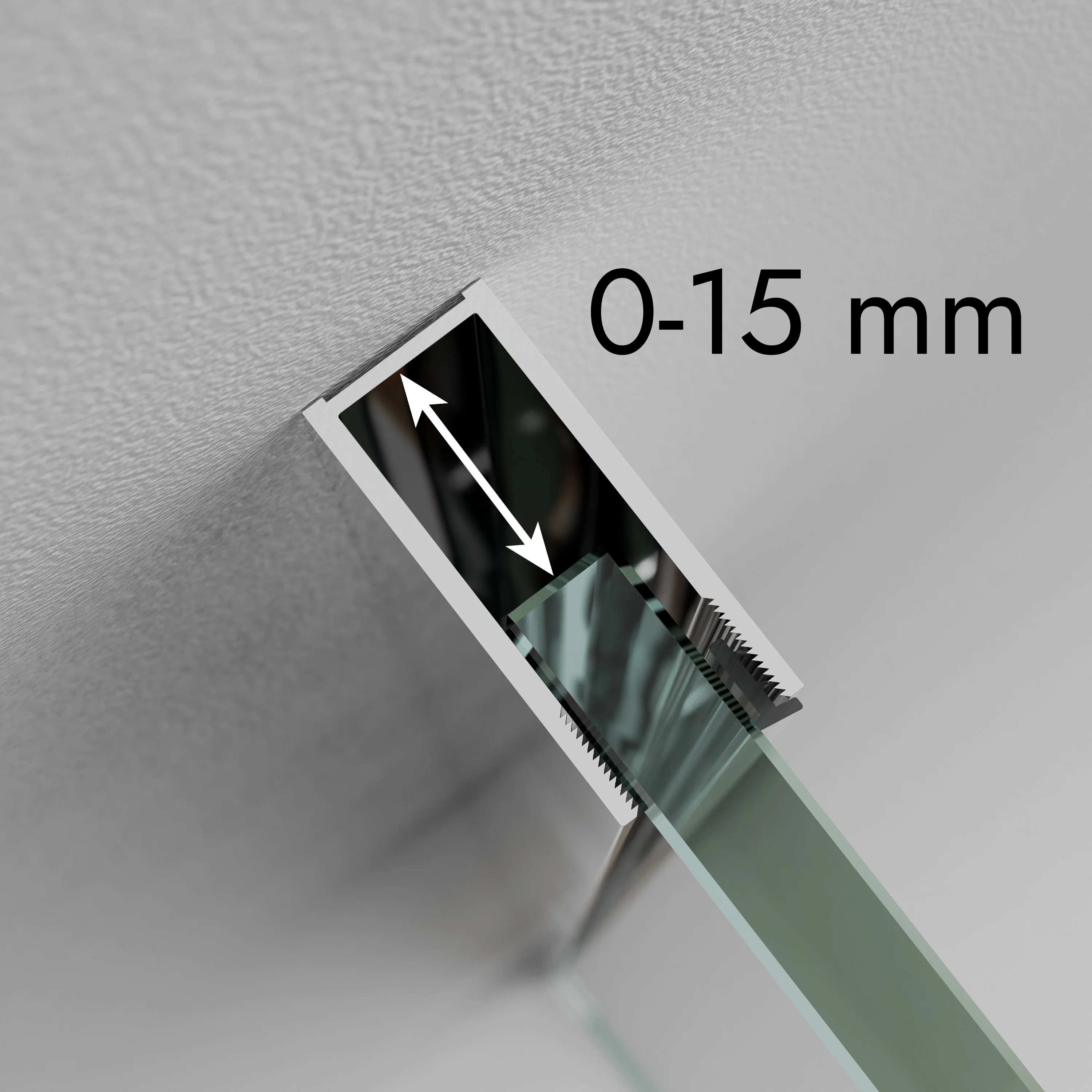 Walk-in duschvägg EX101 - 10 mm NANO äkta glas - satin glas - valbar bredd - Image 10