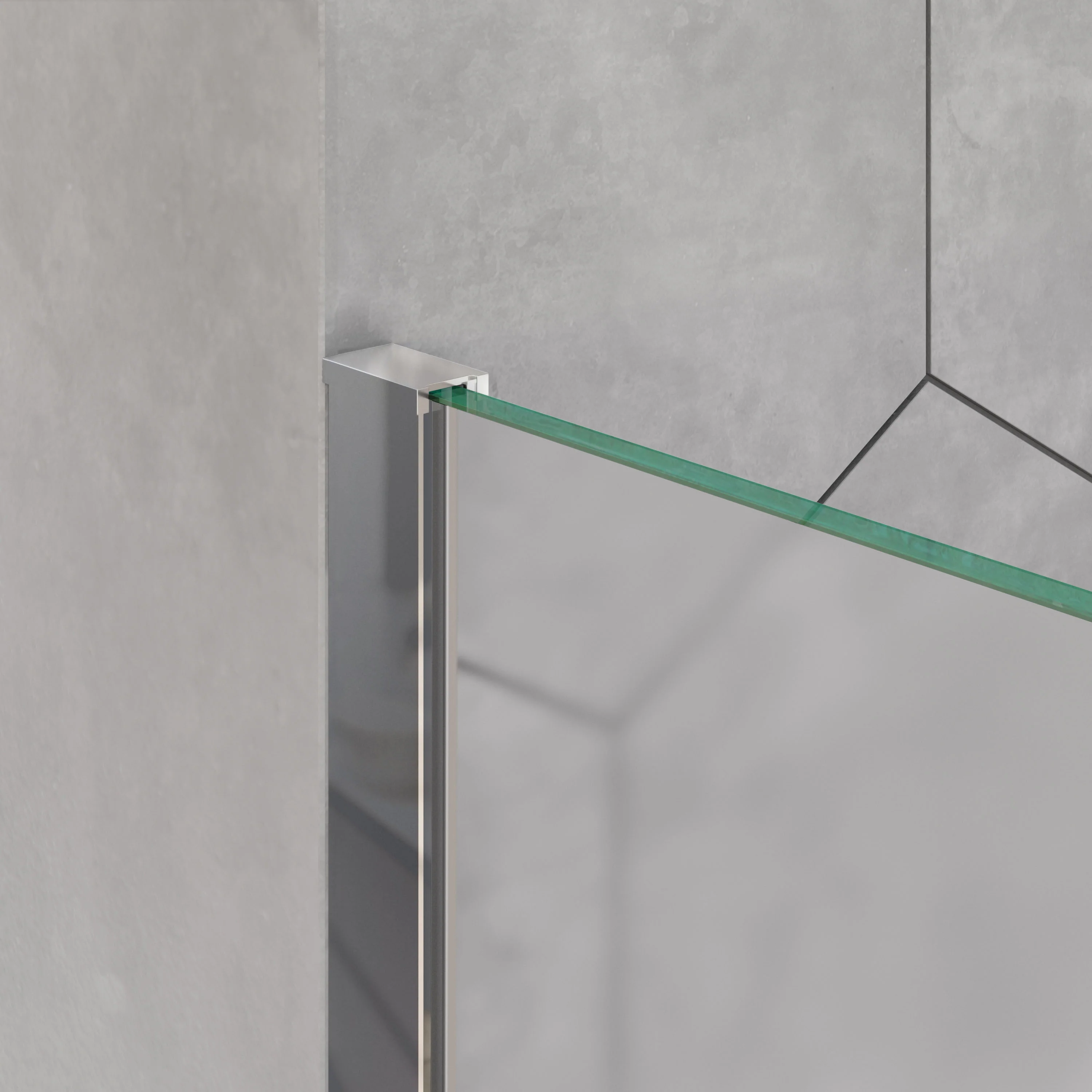 Walk-in duschvägg EX101 - 10 mm NANO äkta glas - satin glas - valbar bredd - Image 7